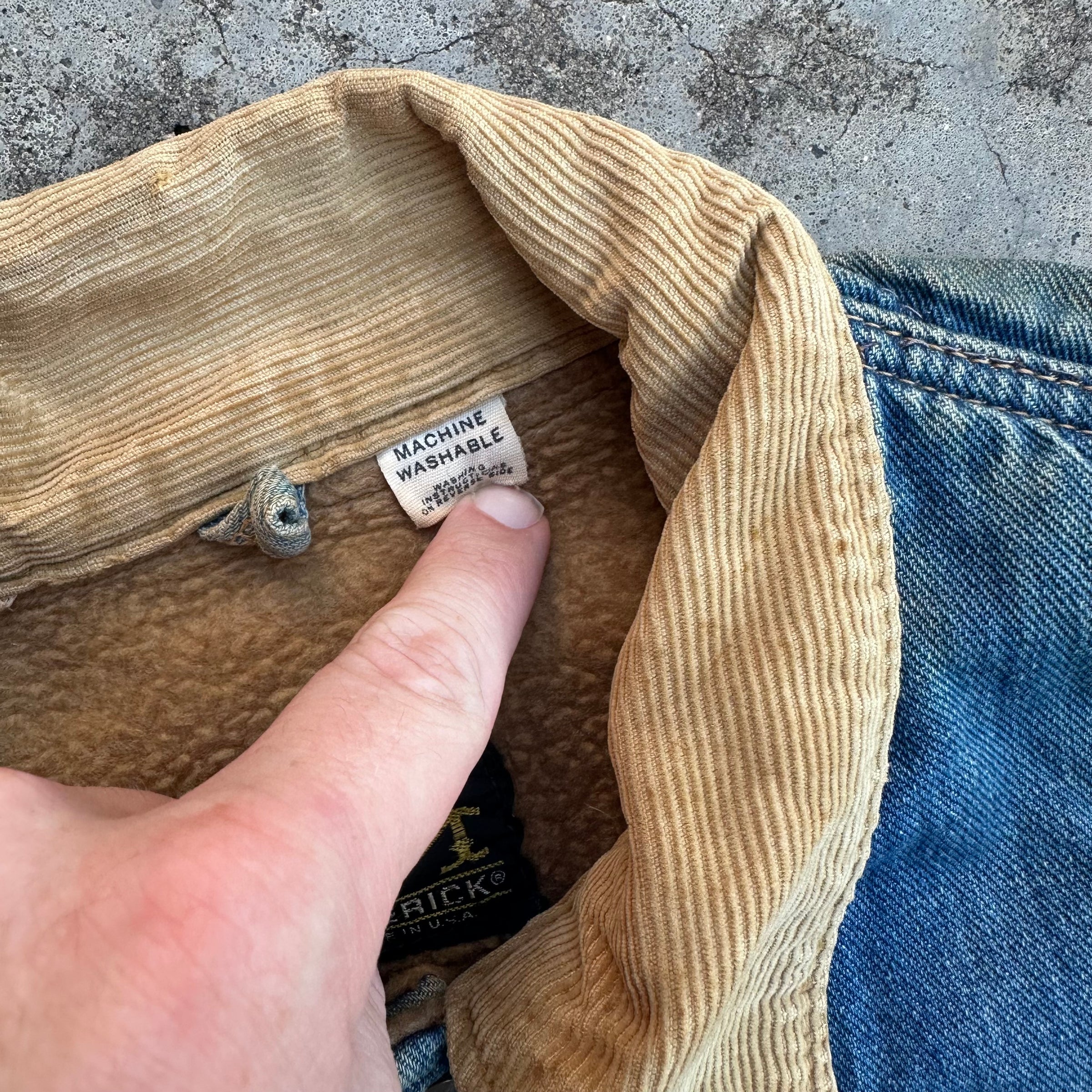 1960’s Maverick Blue Bell Sherpa Lined Denim Jacket Size 40