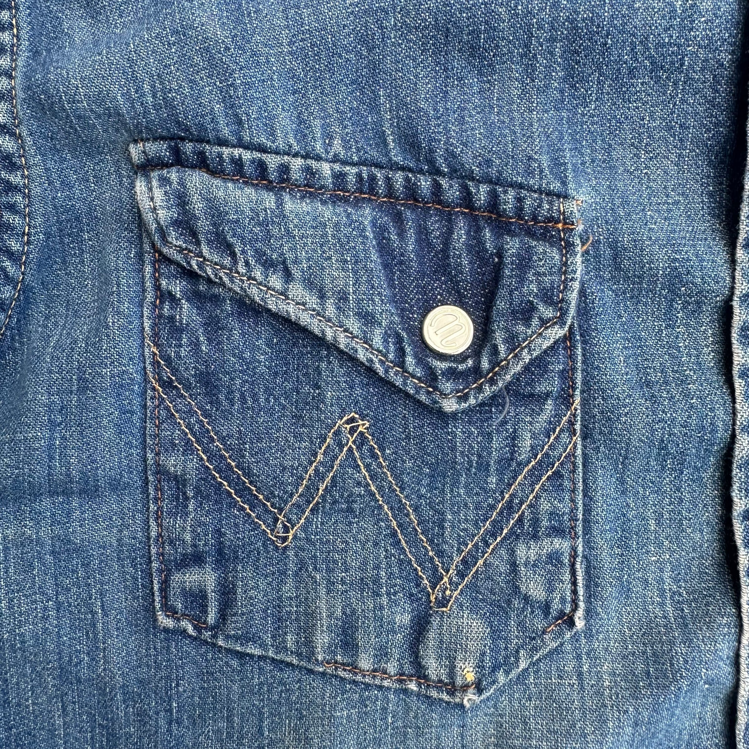 Late 40’s Wrangler Denim Shirt 18.5” Chest