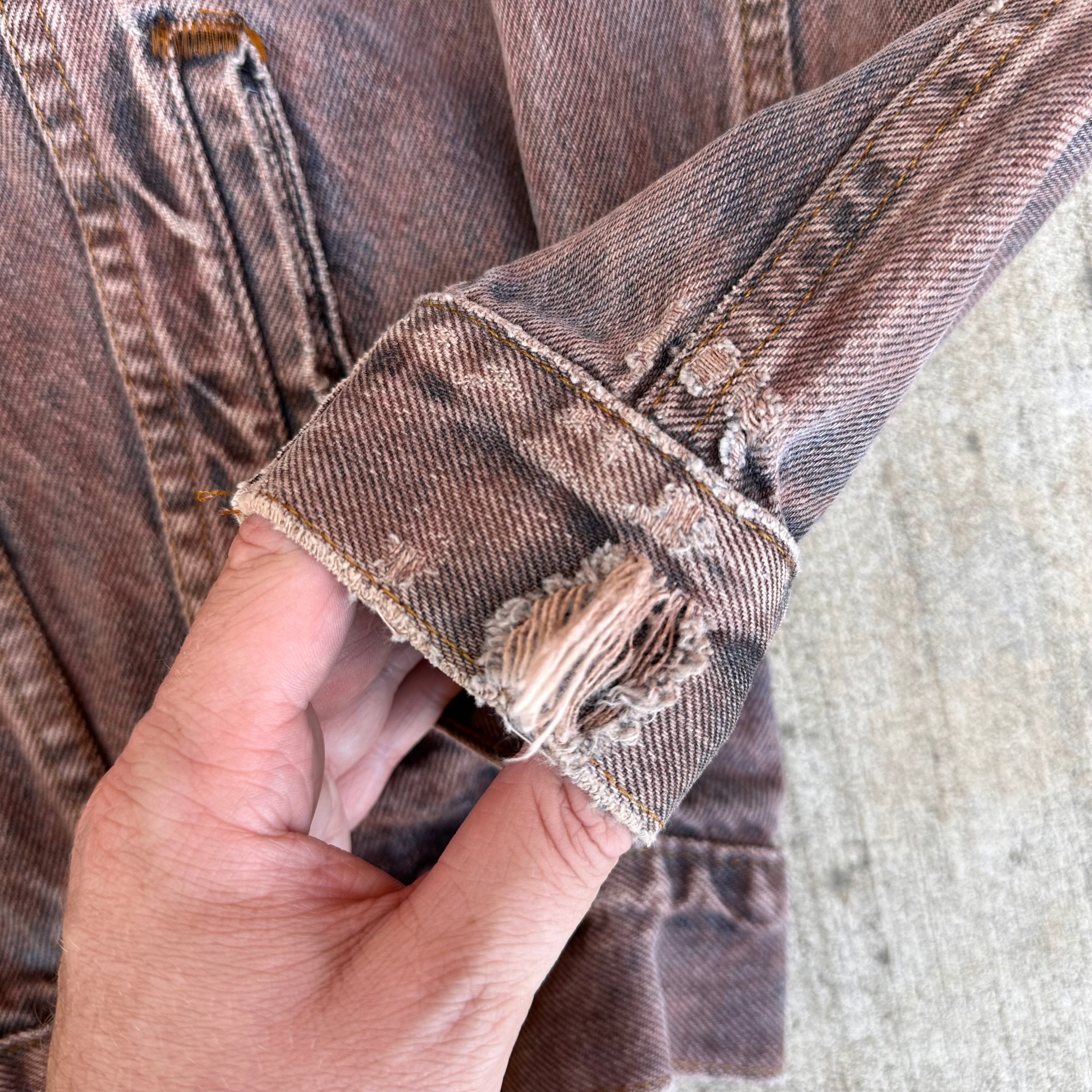 1980’s Overdyed Levi’s Denim Trucker Jacket 23” Chest