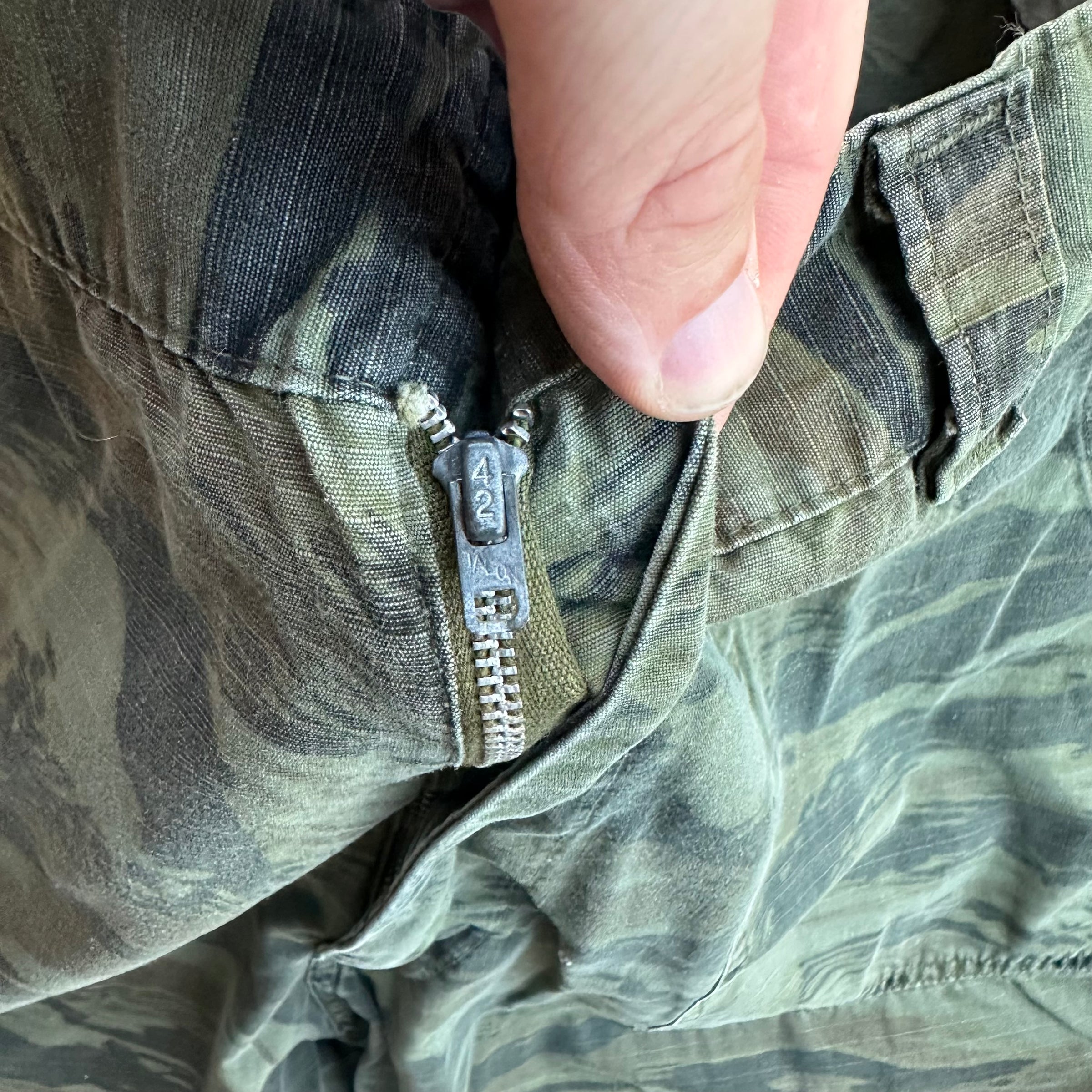 1970’s Civilian Tiger Stripe Camo Fatigue Pants 40” Waist