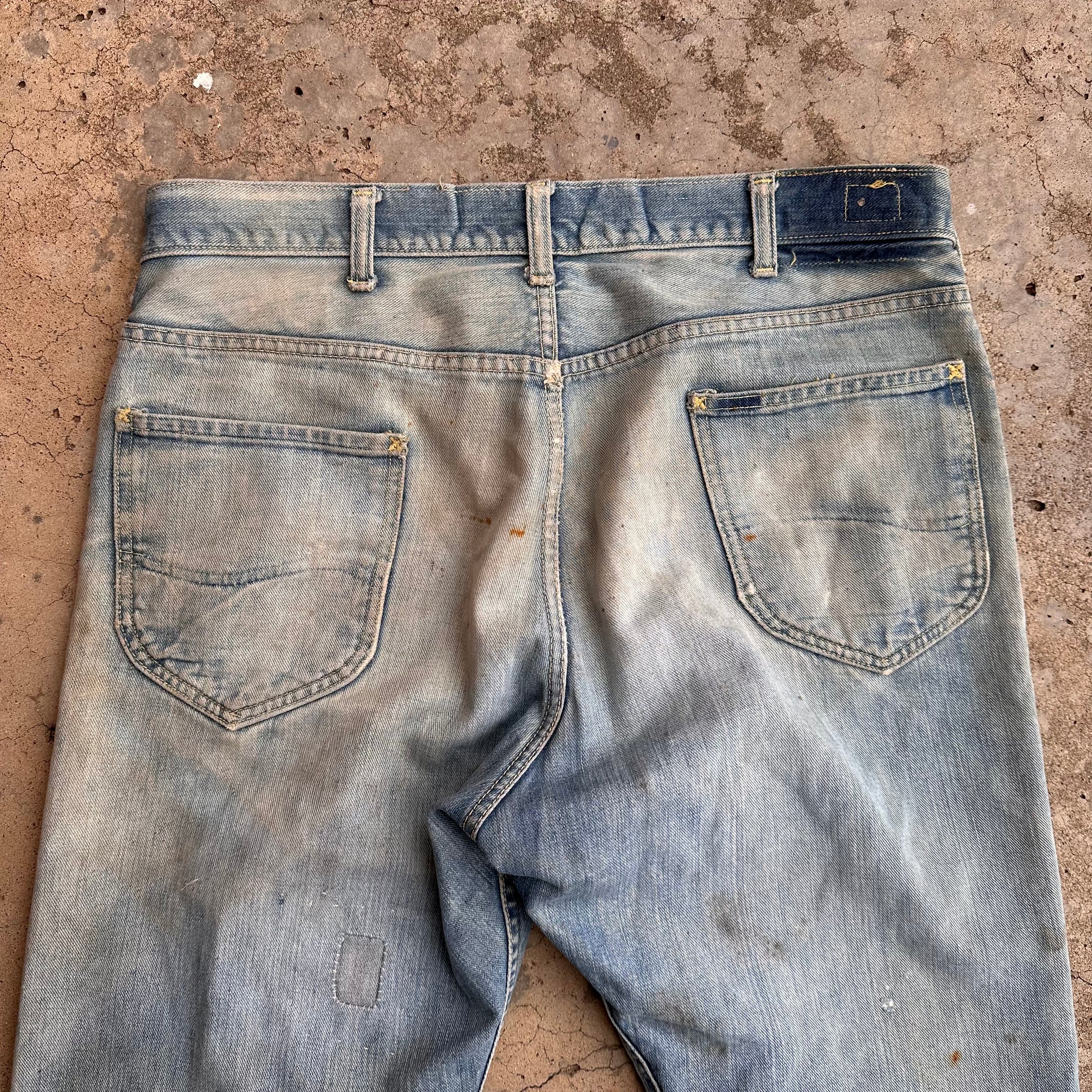 1960’s Half Selvedge Lee Riders Denim Jeans 35” x 28”