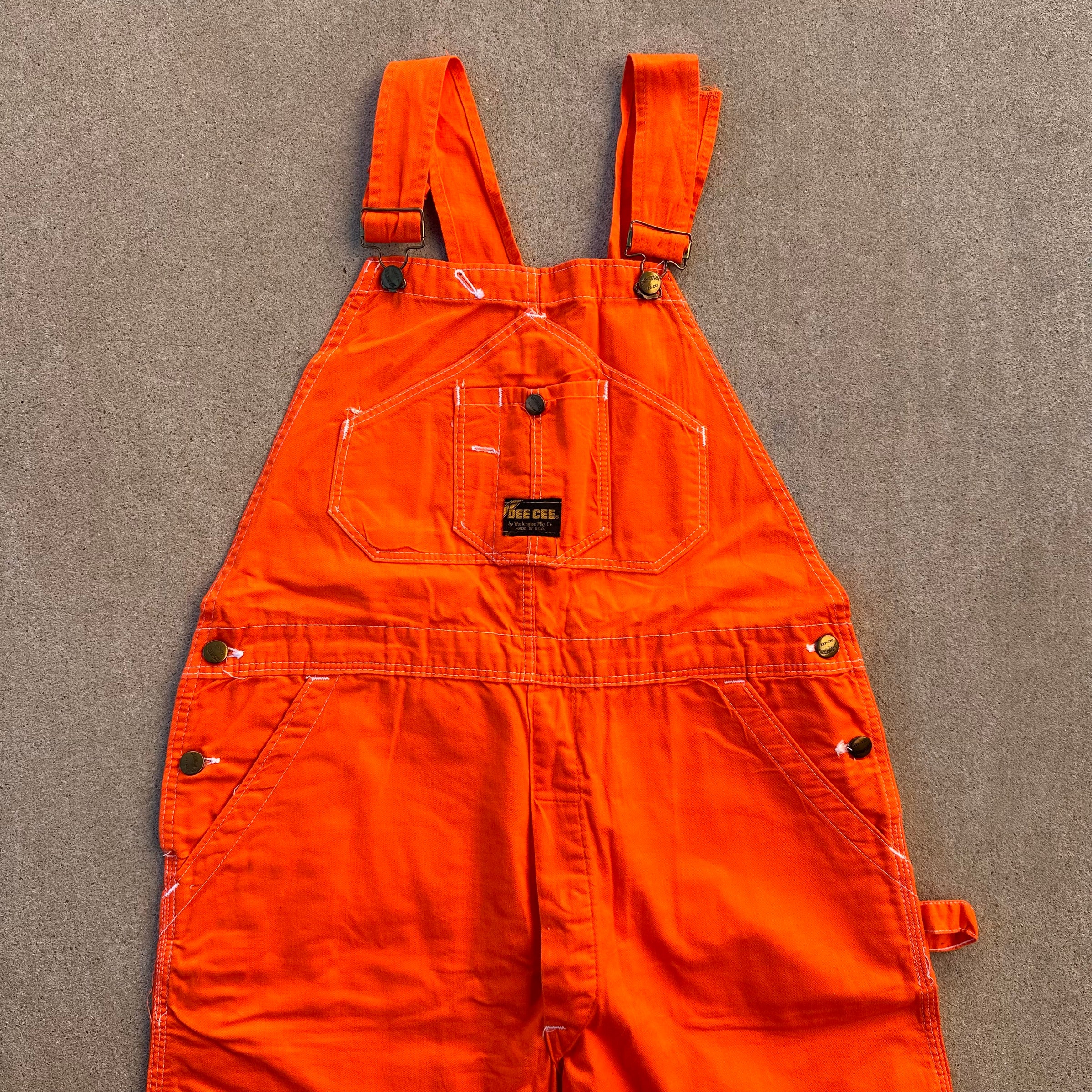 1980’s Deadstock Dee Cee Orange Overalls 38” x 30”