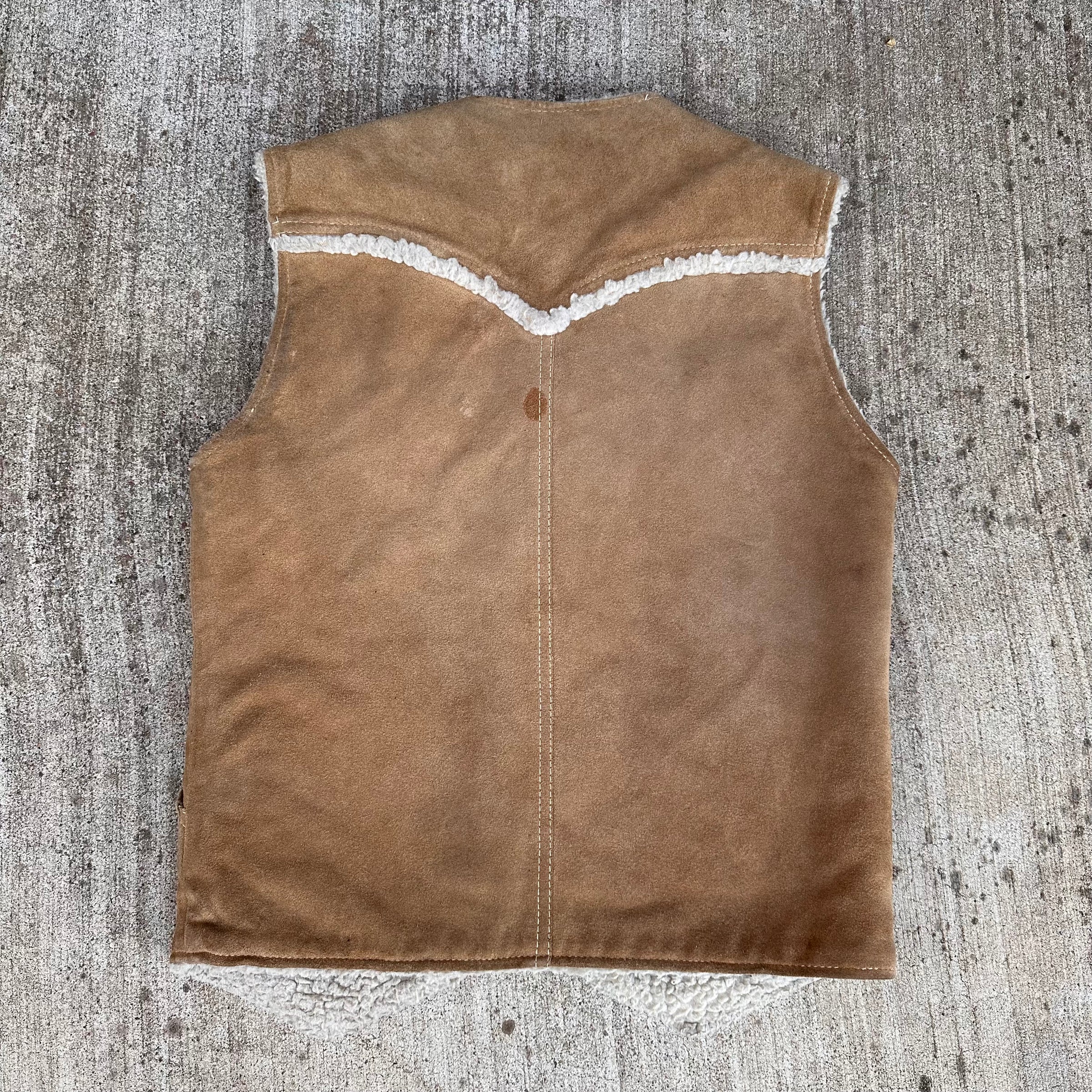 1970’s Levi’s Suede Sherpa Lined Western Vest Small