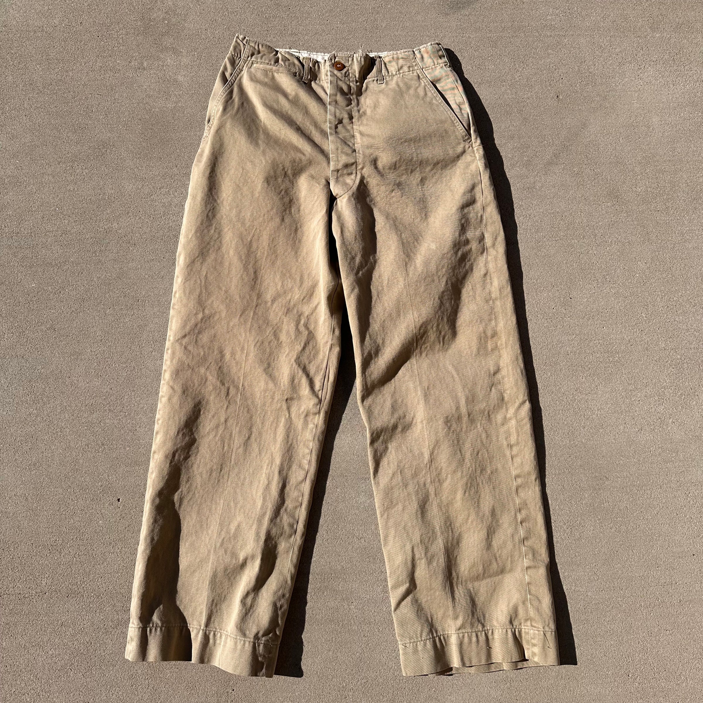 1940’s WWII US Army M-45 Khaki Pants 30” x 29”