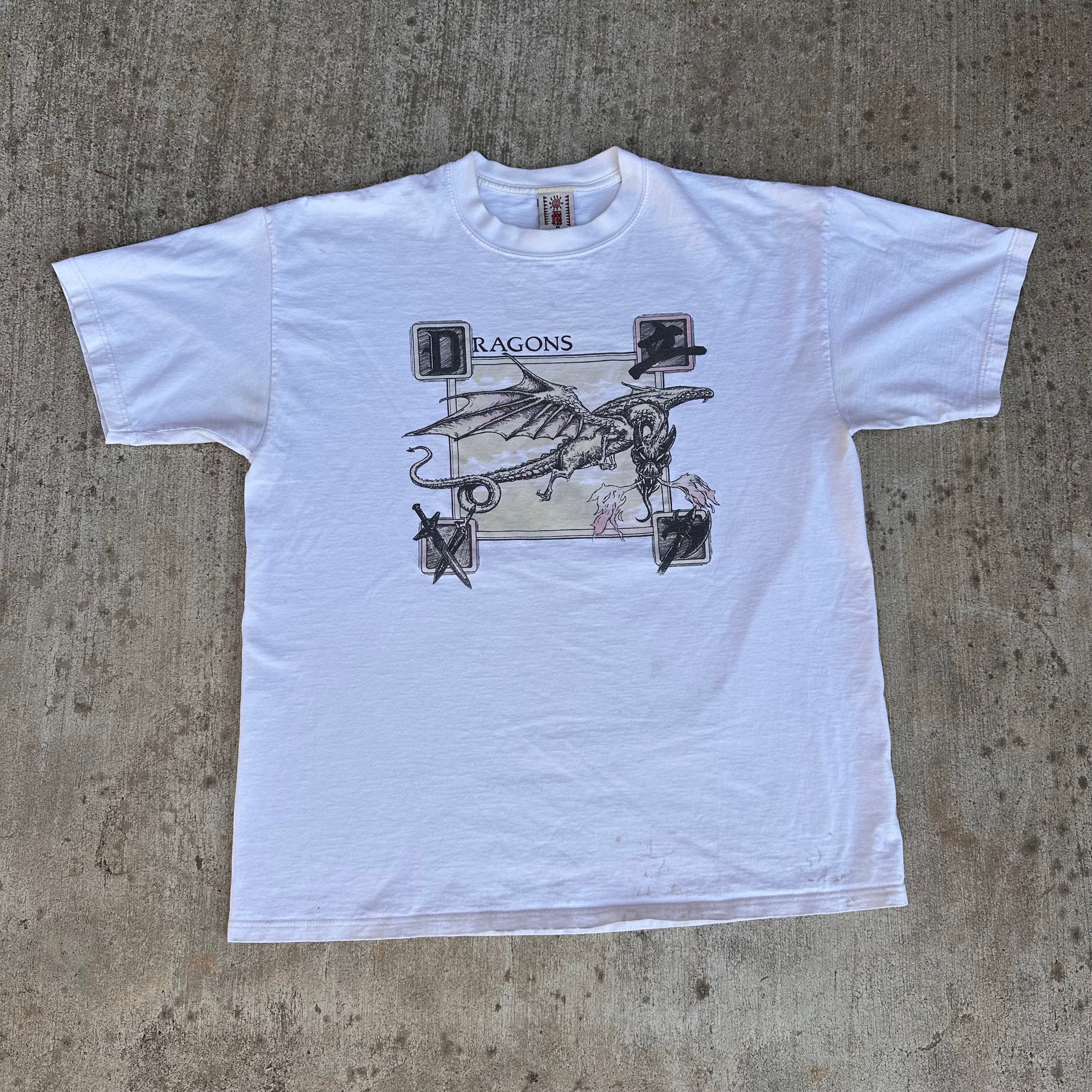 1990’s/Y2K Dragons T-Shirt Large