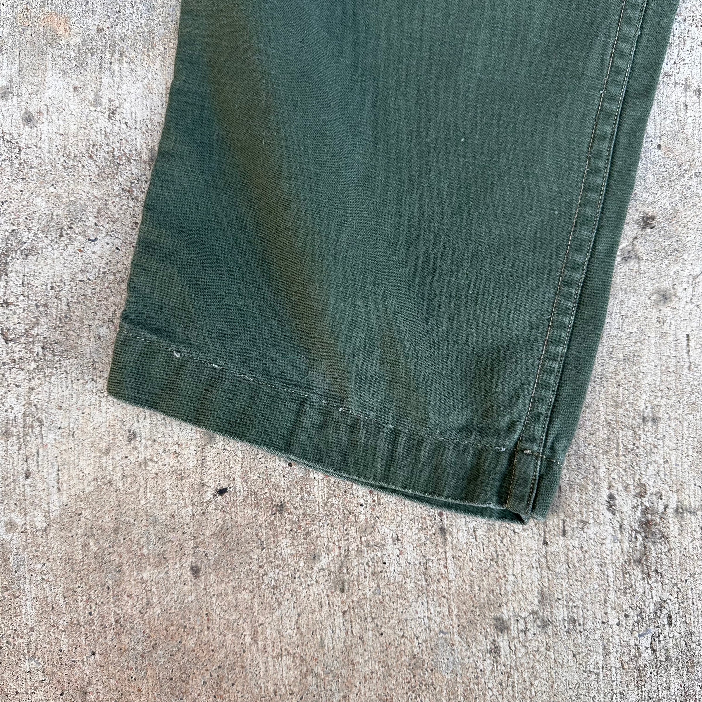 1960’s US Army First Pattern Sateen Fatigue Pants 26” - 28” x 28”