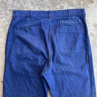 1950’s Stenciled USN Denim Trousers 34” Waist