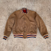 1940’s Butwin Two-Tone Nylon Fleece Reversible Varsity Jacket 24” Chest
