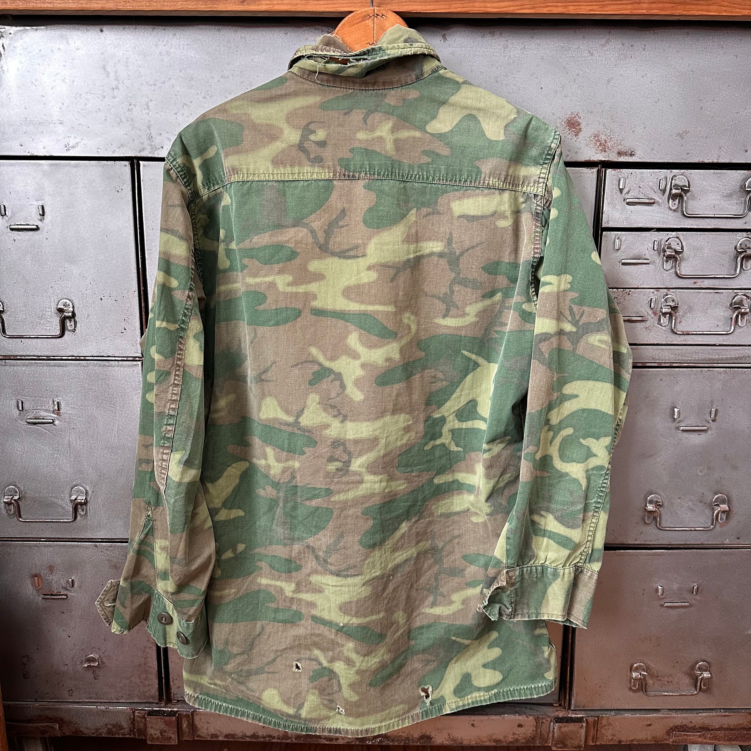 1960’s Poplin ERDL Camo Jungle Jacket Large Regular