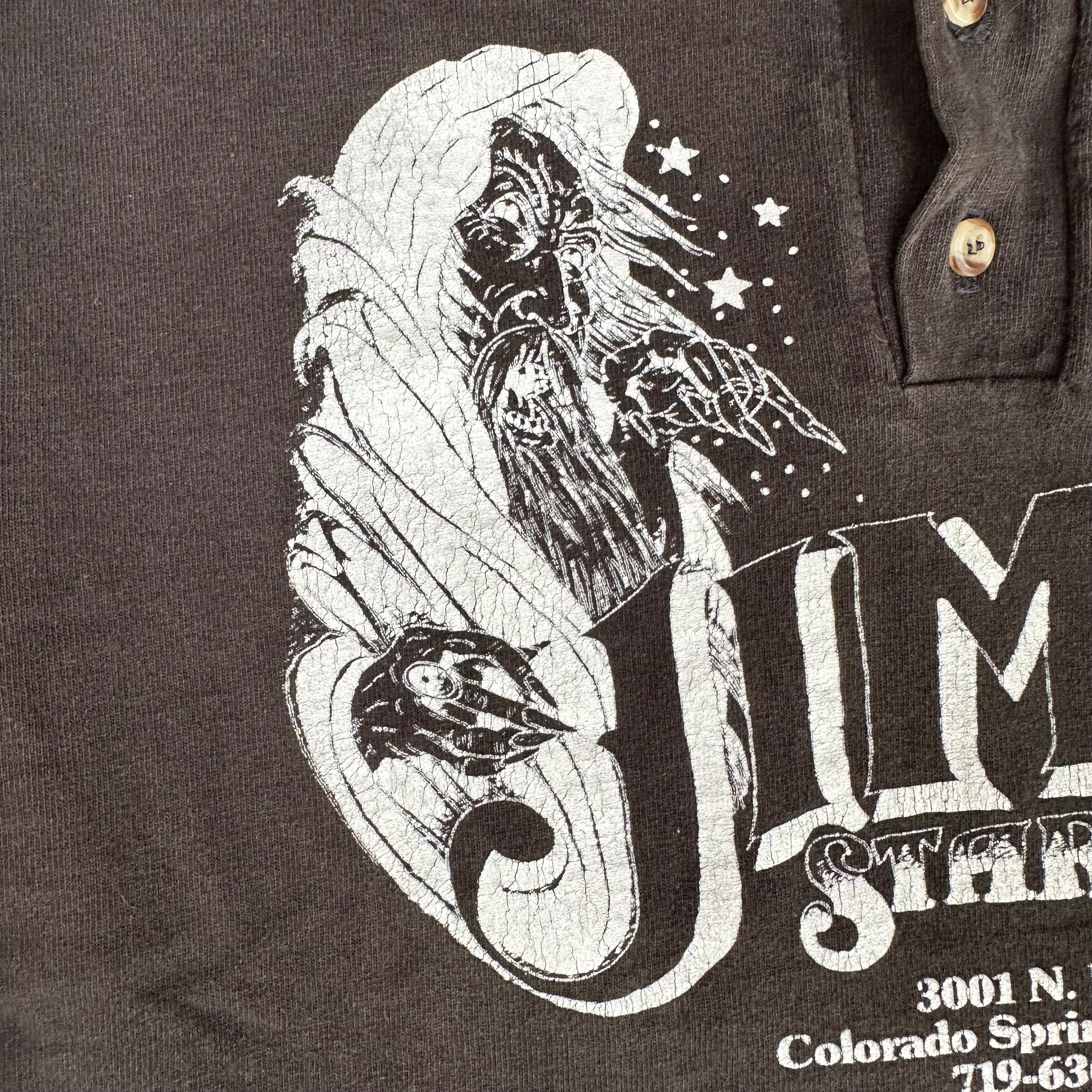 1990’s Jim’s Star Bar Longsleeve Henley T-Shirt Small
