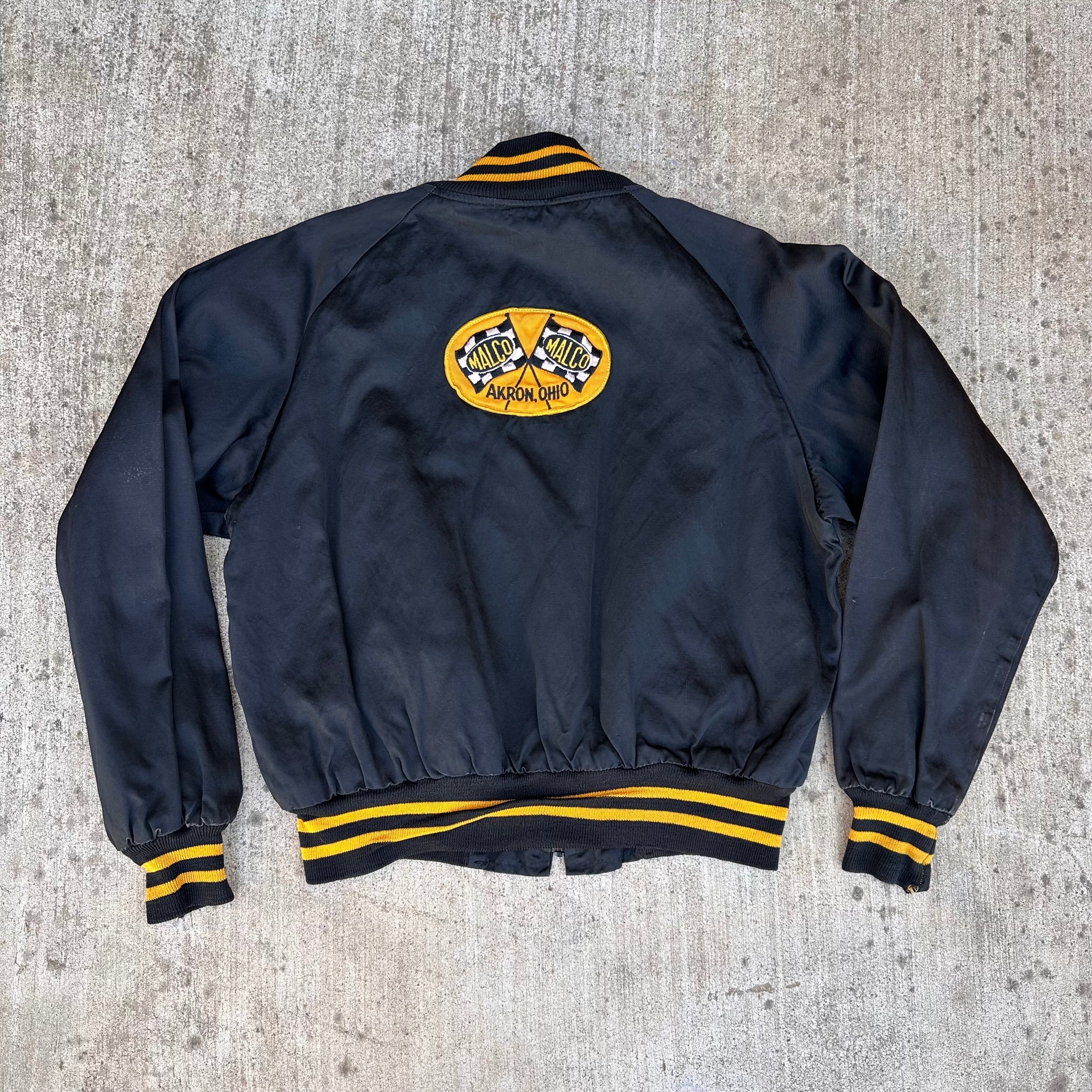 1960’s/70’s Malco Satin Racing Jacket 22.5” Chest