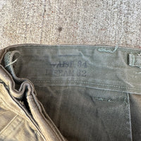 1940's WWII M-43 OD Cotton Field Trousers 33” - 34” x 30”
