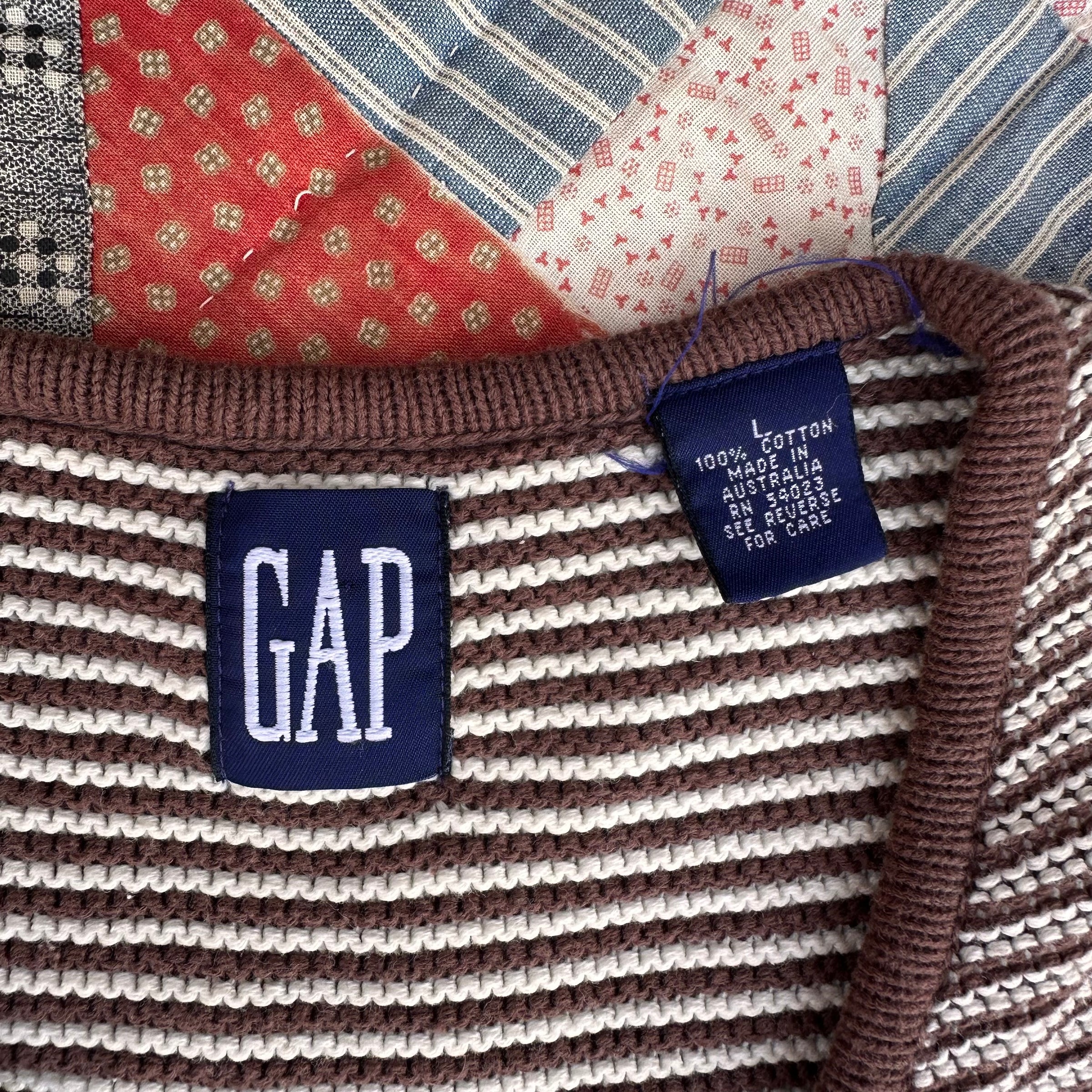 1990’s Gap Ribbed Cotton Sweater Vest Large