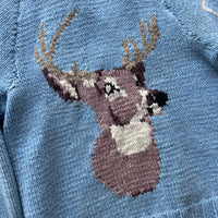 1960’s Light Blue Elk Cowichan Sweater XL
