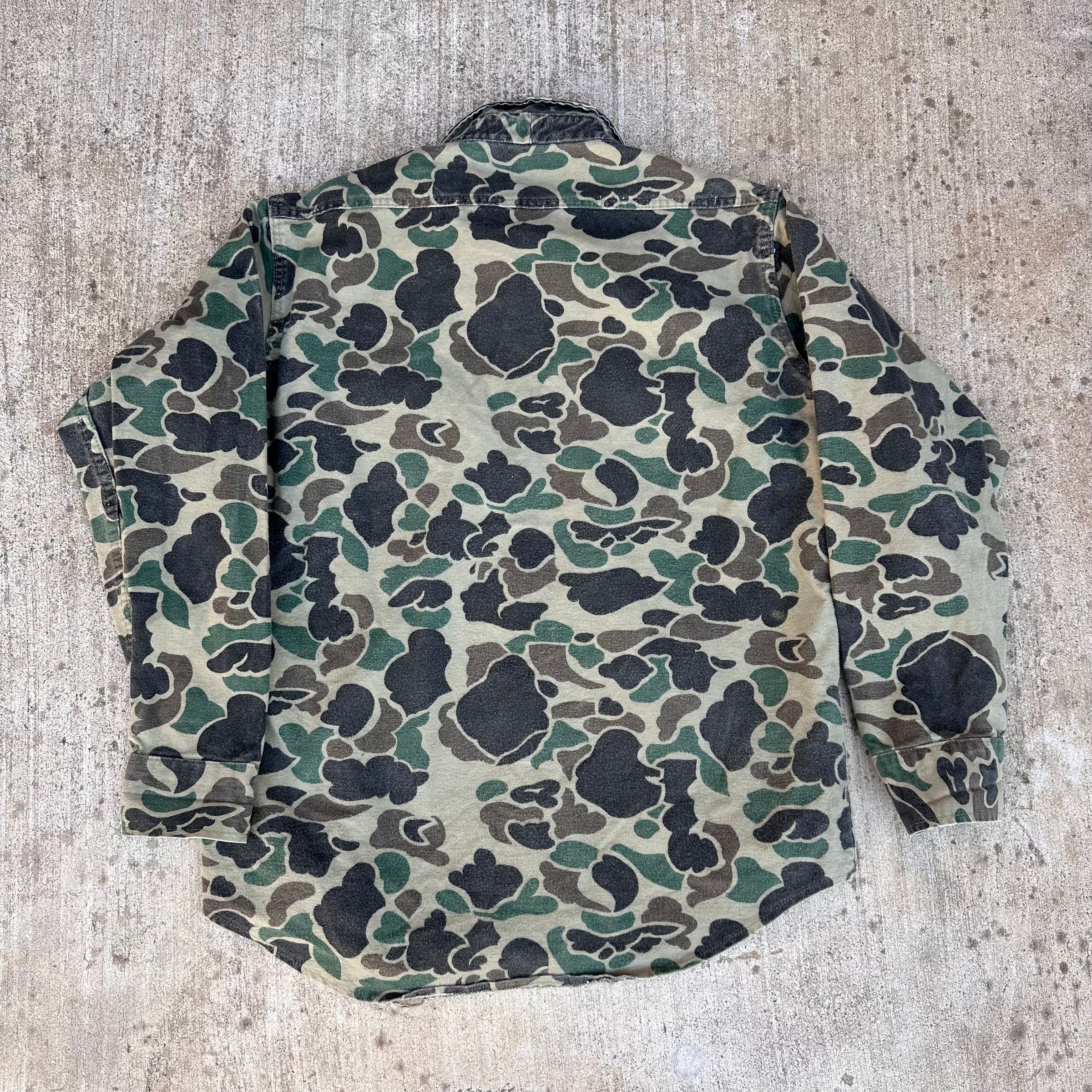 1970’s/80’s Cabelas Hunting Camo Brushed Cotton Flannel Shirt XL