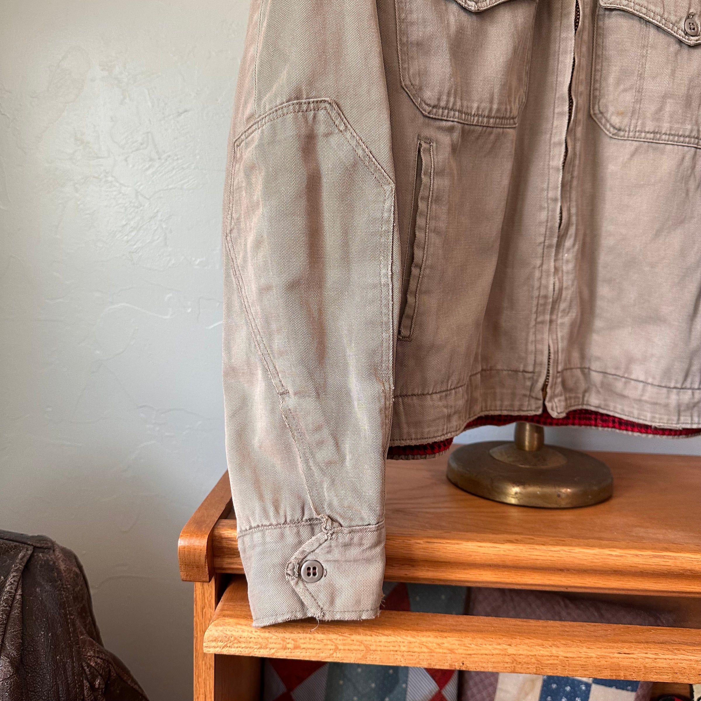 1950’s Kem Wear Gingham Lined Work Jacket Medium