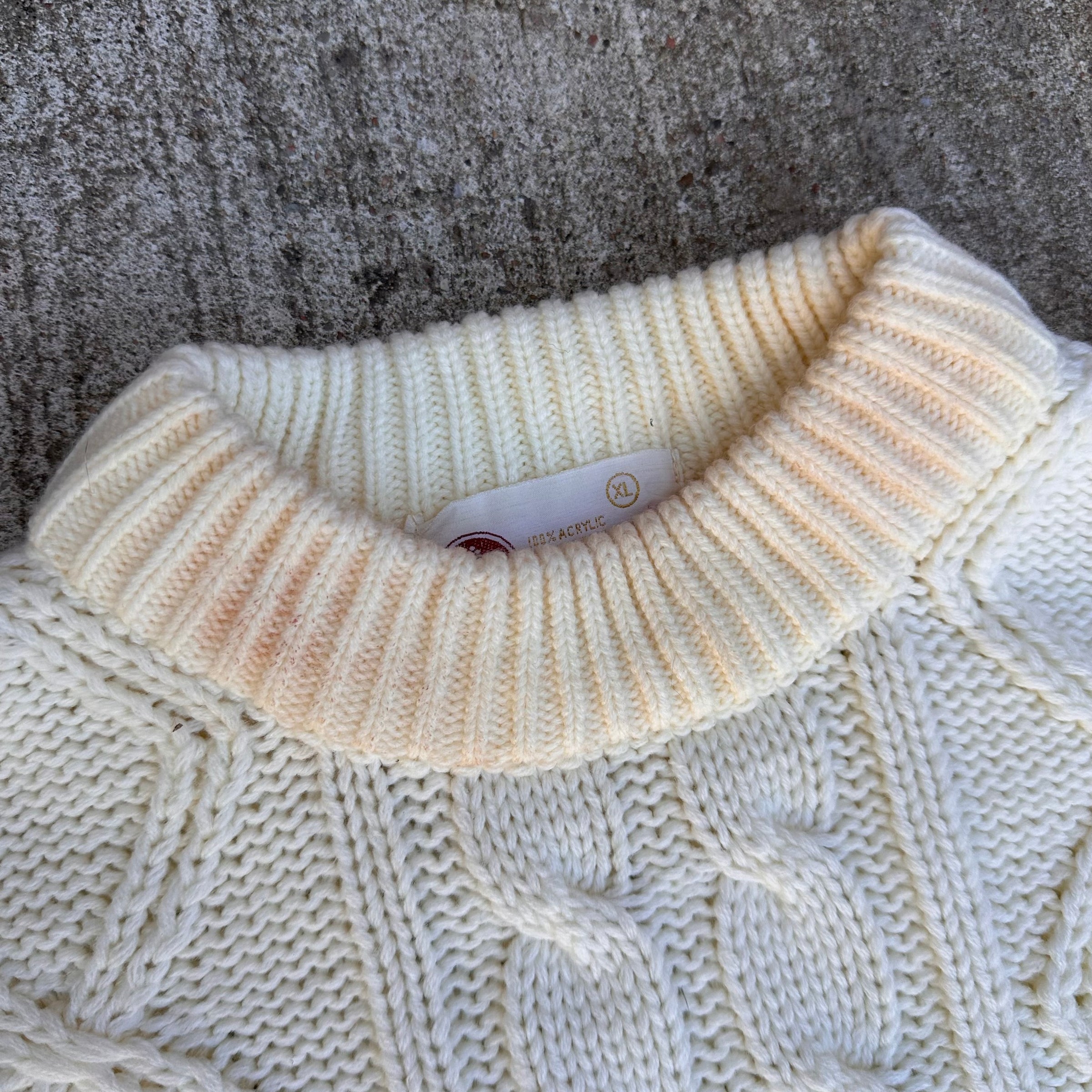 1970’s Sears Kings Road Acrylic Fisherman Sweater Medium