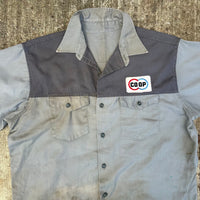 1970’s Coop Patched Two Tone Work Shirt Large