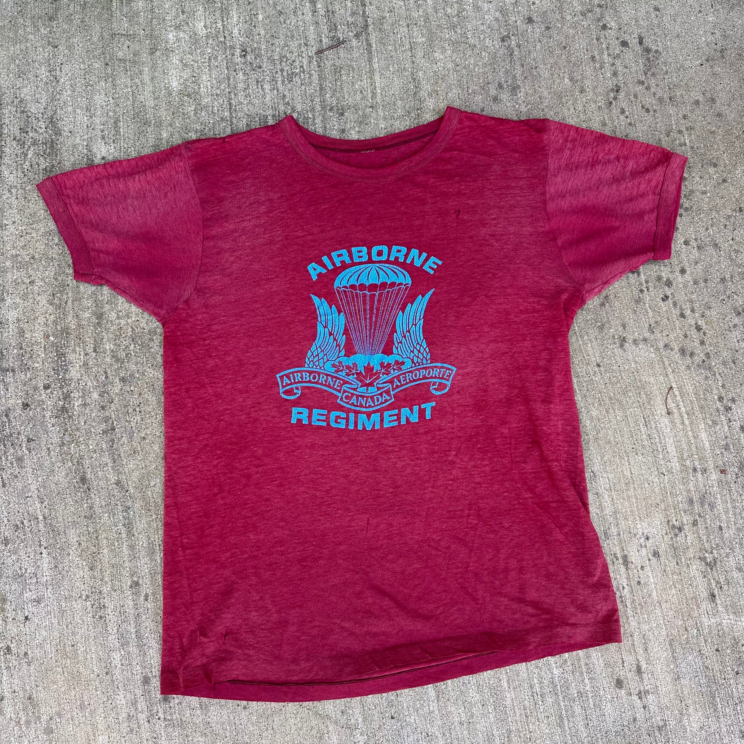 1970’s/80’s Paper Thin Canadian Airborne Regiment T-Shirt Medium