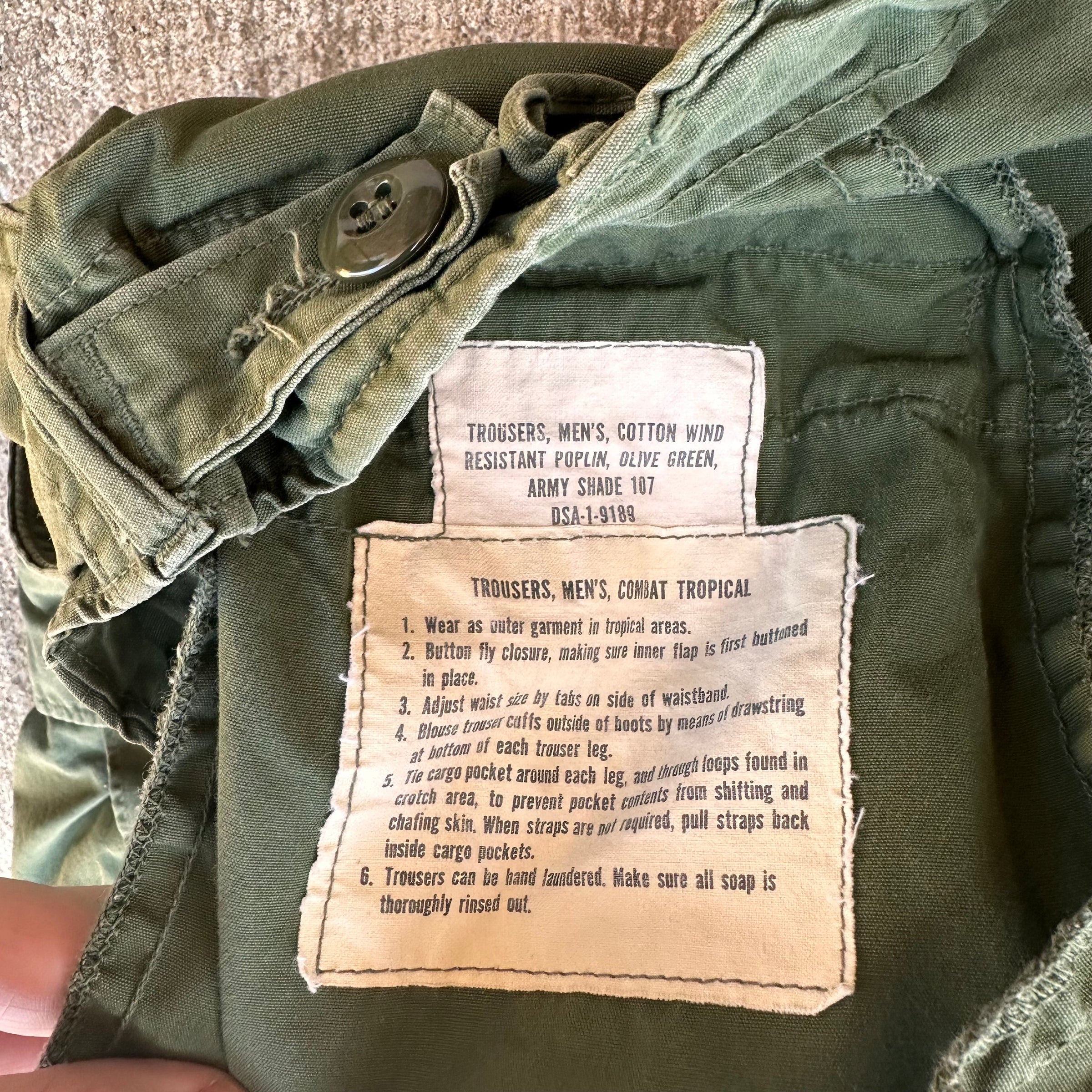 1960’s US Military 2nd Pattern Jungle Fatigue Pants Medium Regular