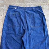 1940’s/50’s US Navy Denim Trousers 36” x 31”