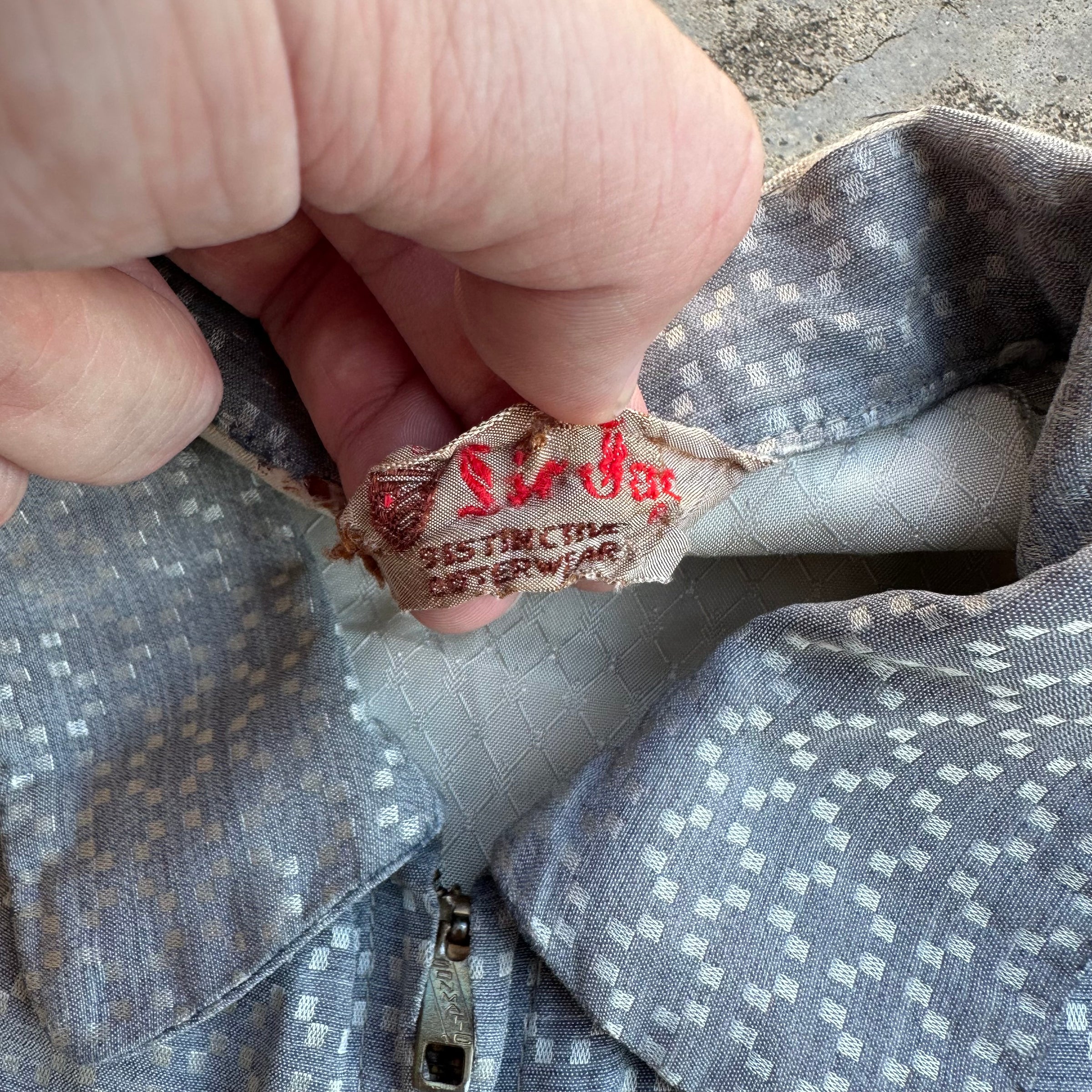 1950’s/60’s Sir Jac Distinctive Sportswear Gabardine Ricky Jacket Small