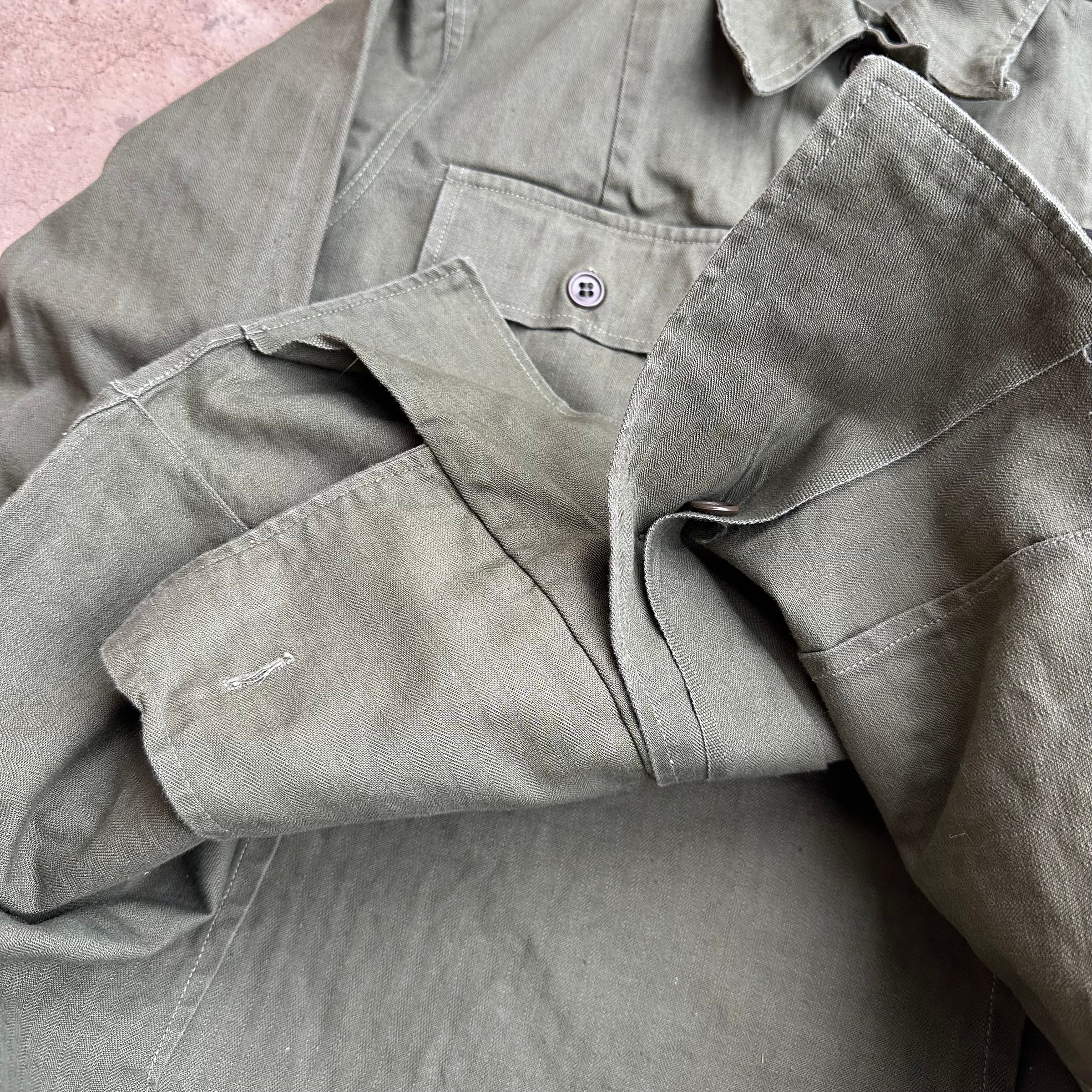 1940’s WWII Women’s Army Corps HBT Fatigue Shirt Medium