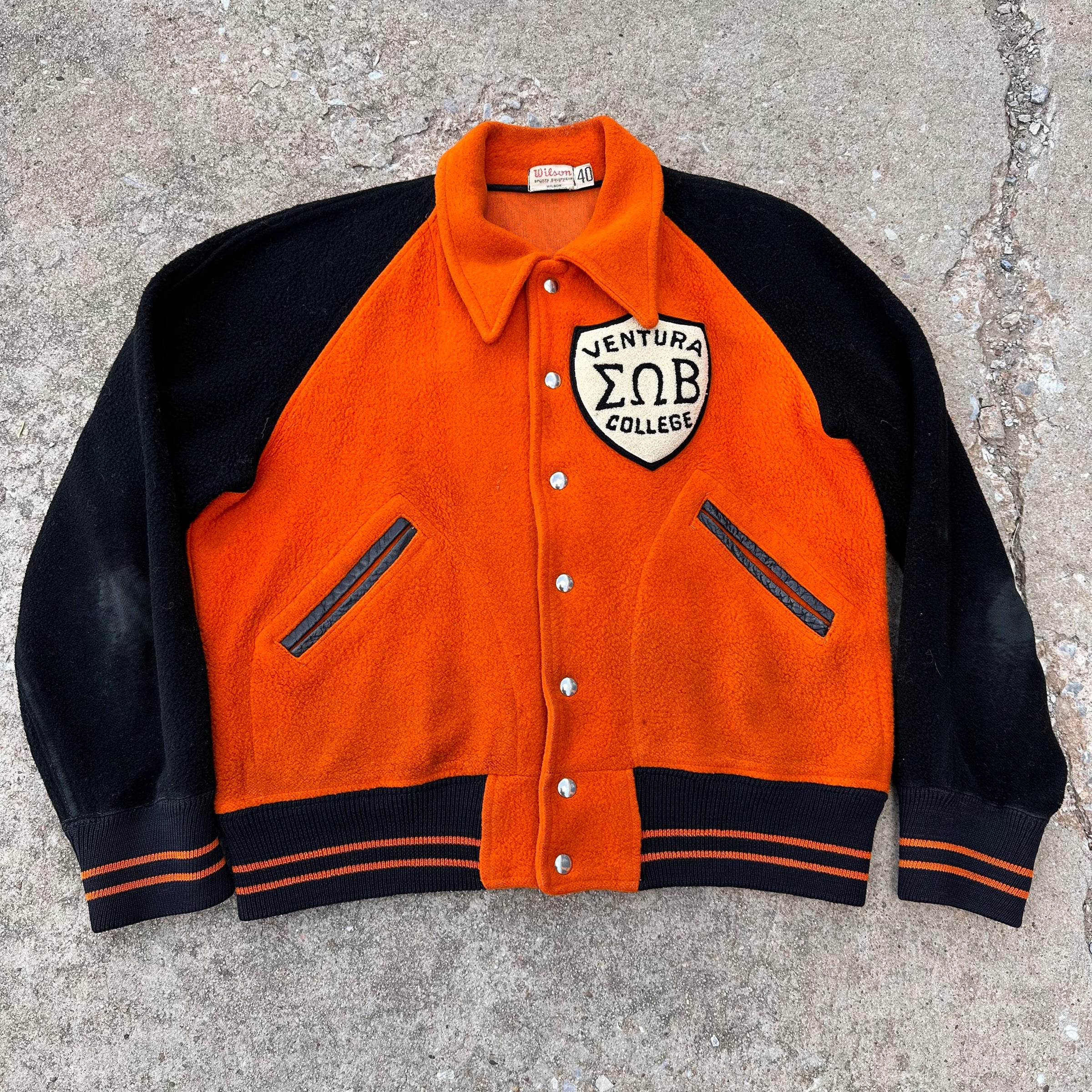 1950’s Wilson Fleece Varsity Jacket Size 40