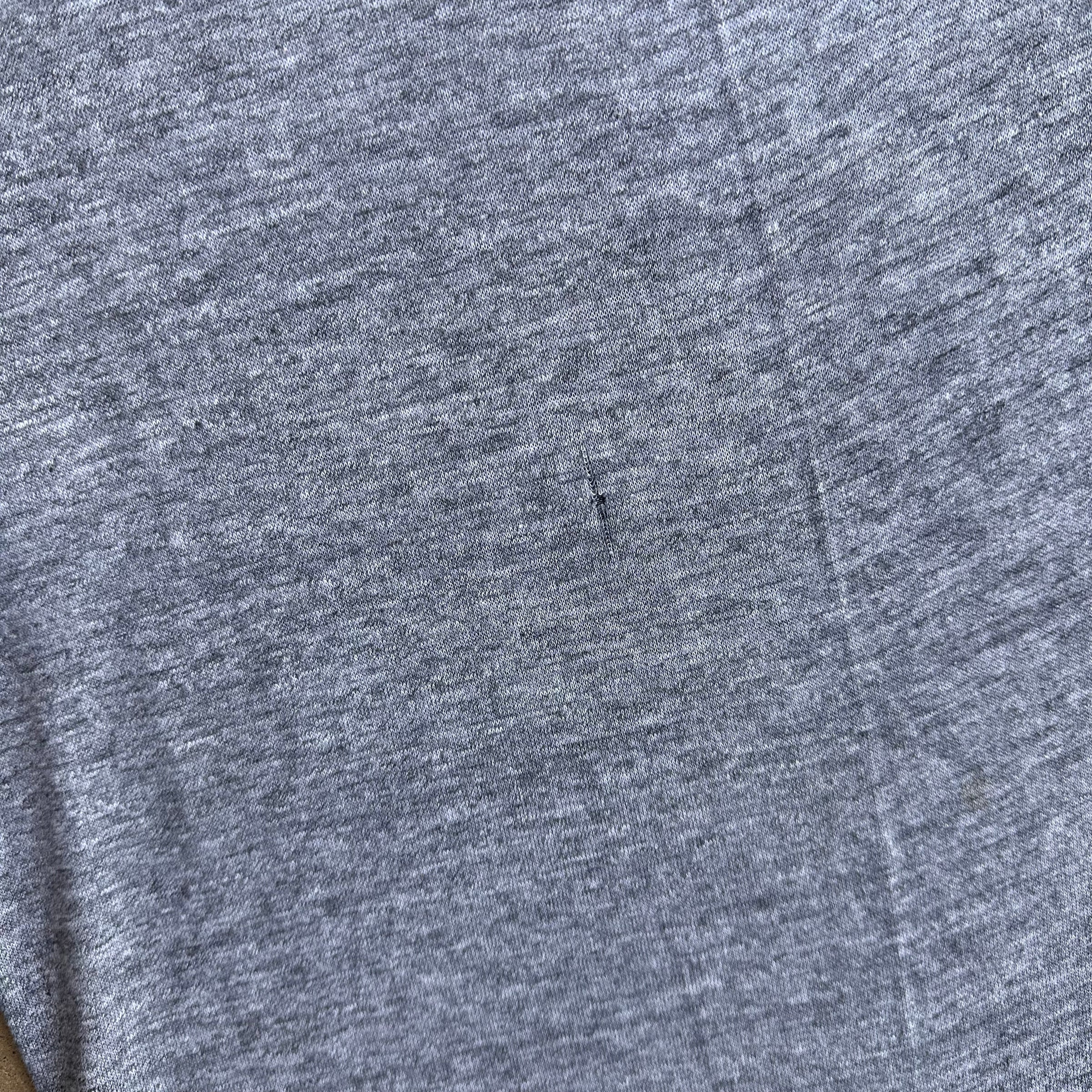 1970’s Paper Thin Russell Gold Tag Grey T-Shirt Large