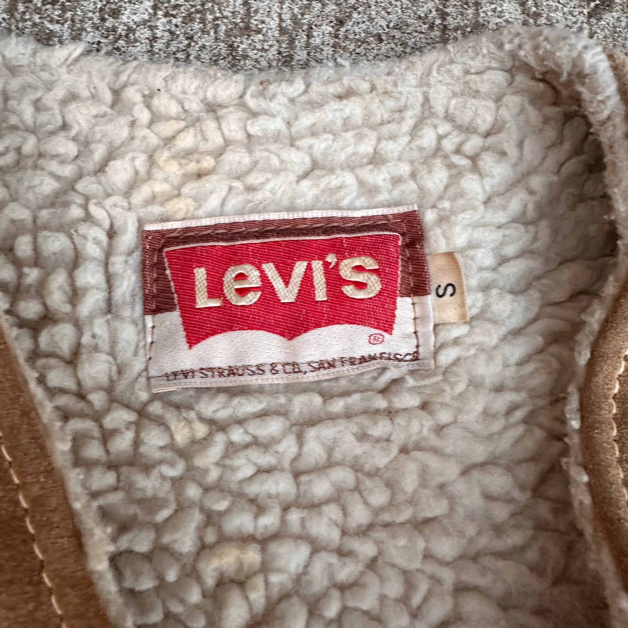 1970’s Levi’s Suede Sherpa Lined Western Vest Small