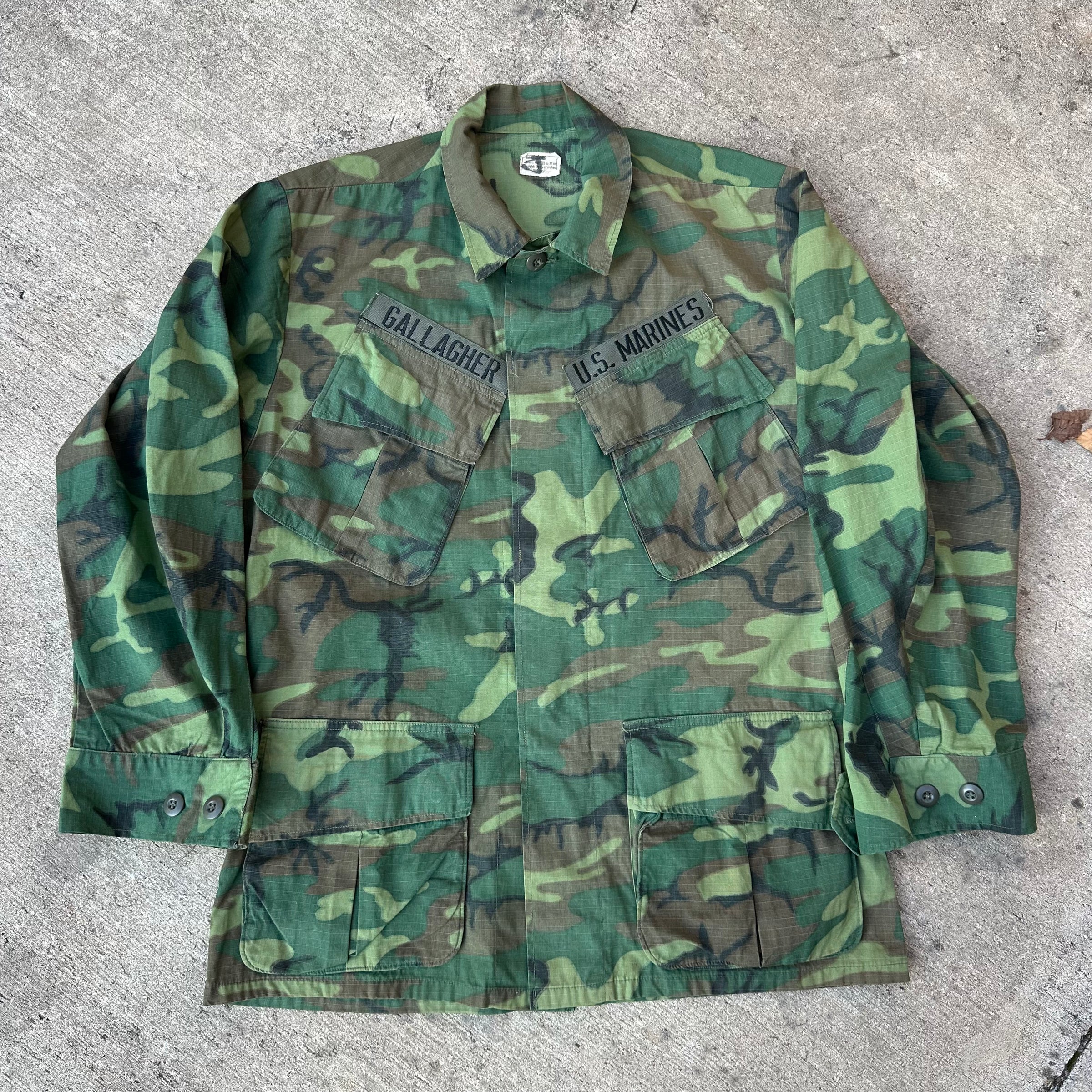 1960’s Mint Named ERDL Camo Jungle Jacket Small Short