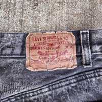 1980’s Levi’s 501 Black Acid Wash Jeans 30” Waist
