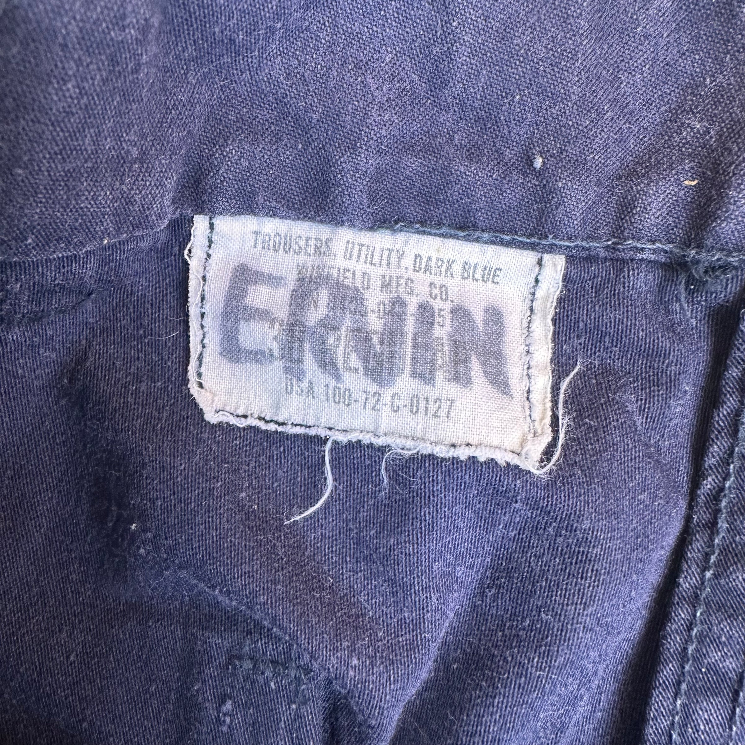 1970’s USN Dark Blue Utility Trousers 34” x 28”