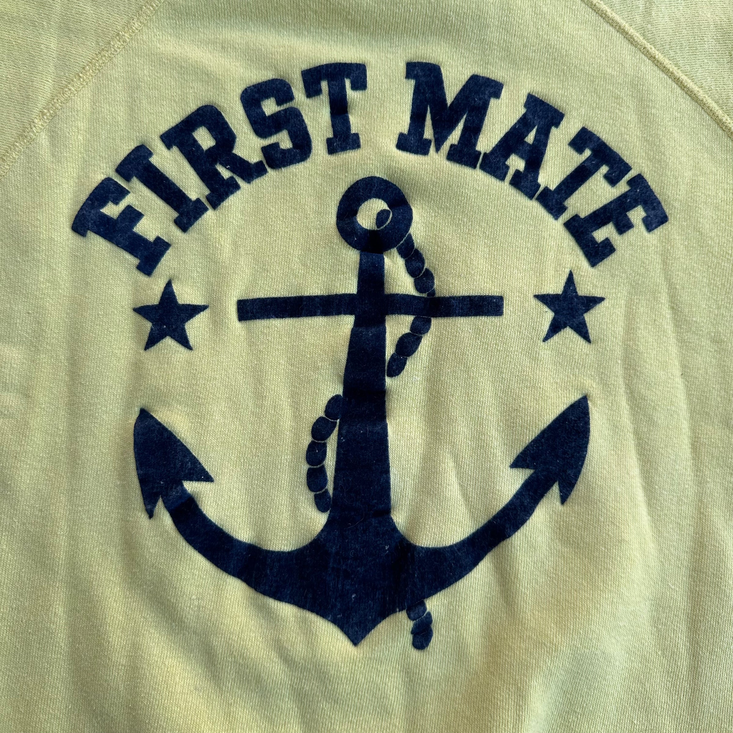 1960’s First Mate Flock Print S/S Sweatshirt Medium