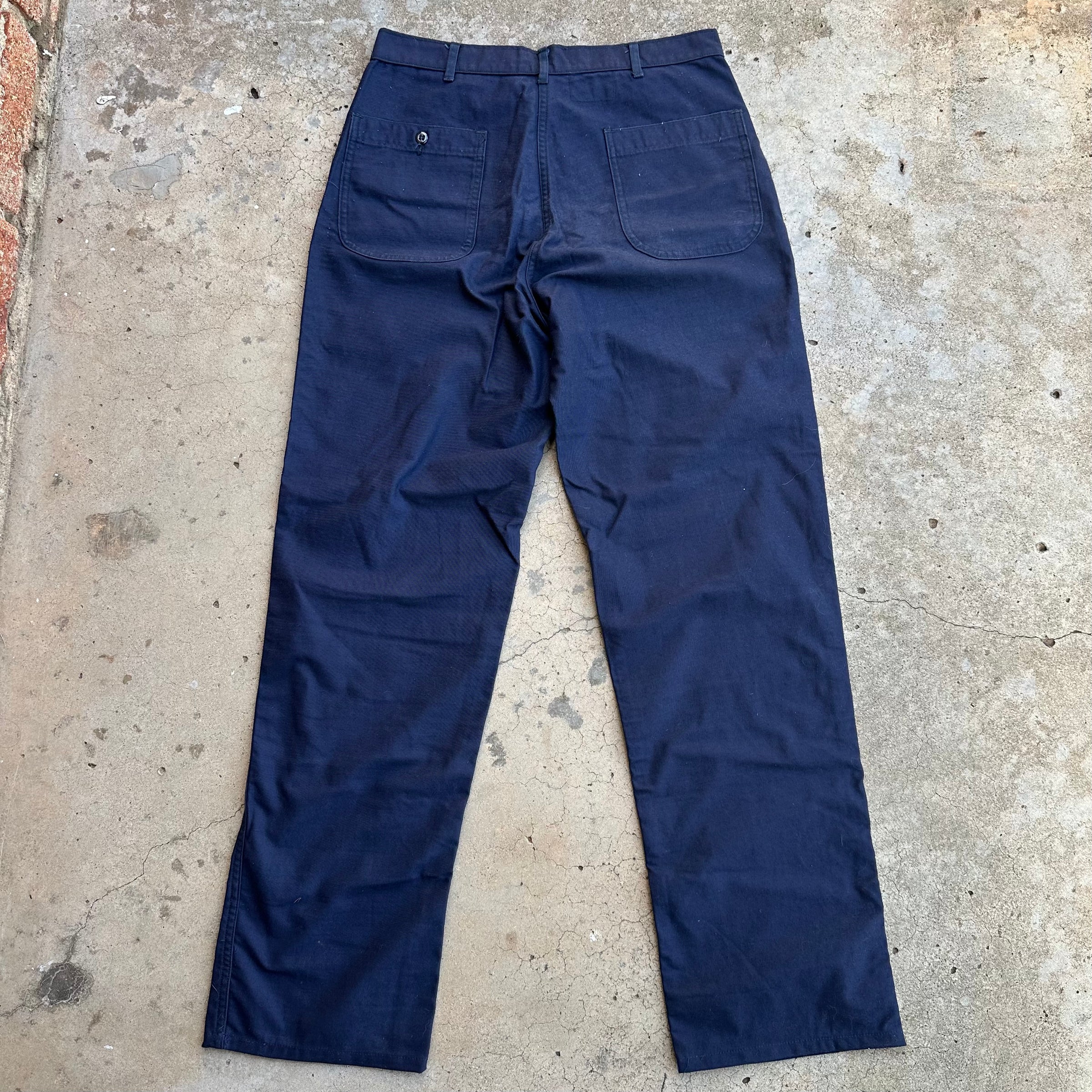 1970’s USN Dark Blue Utility Trousers 31” Waist