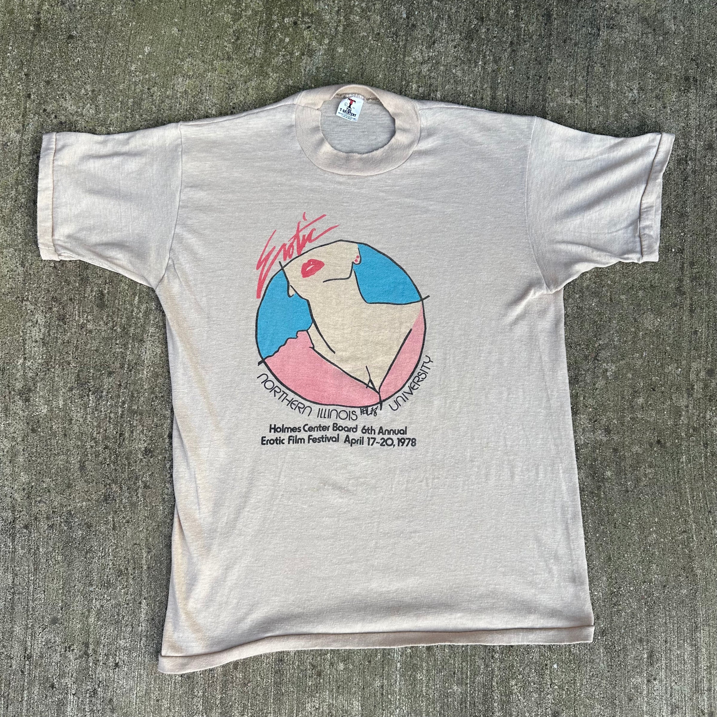 1978 Northern Illinois University 6th Annual Erotic Film Festival T-Shirt S/M