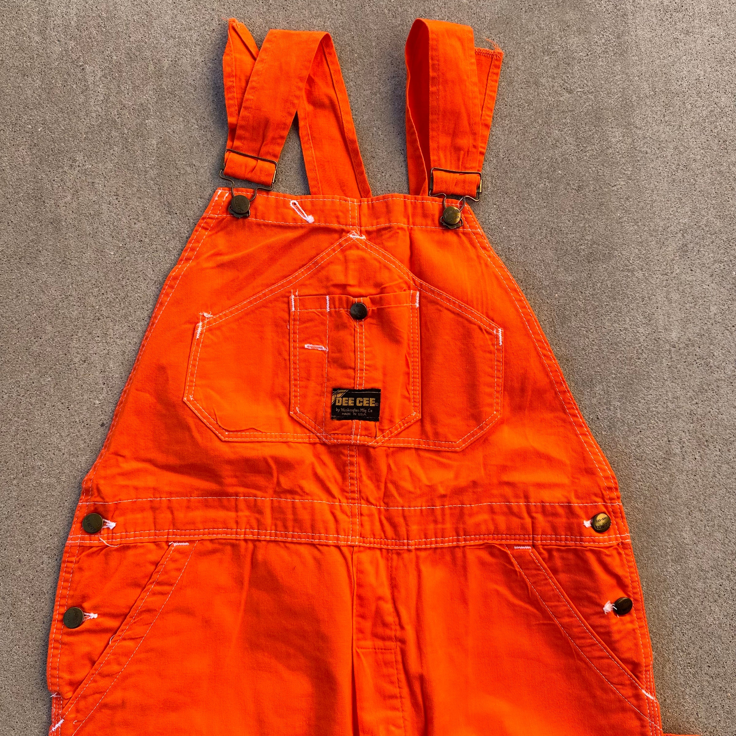 1980’s Deadstock Dee Cee Orange Overalls 38” x 30”