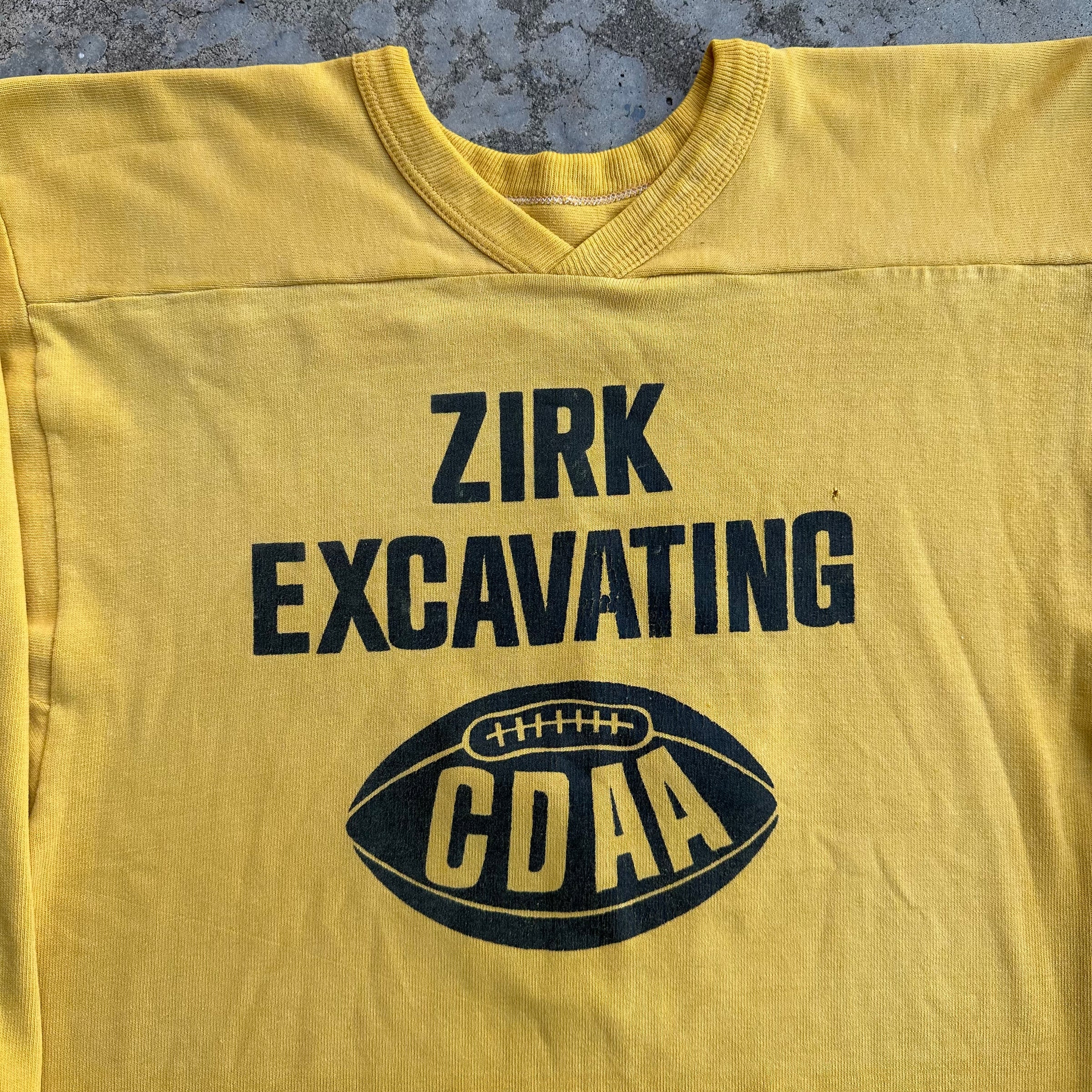 1960’s Zirk Excavating Cotton Football Jersey Small