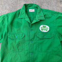 1950’s Shamrock Gas Station Embroidered Work Shirt Medium