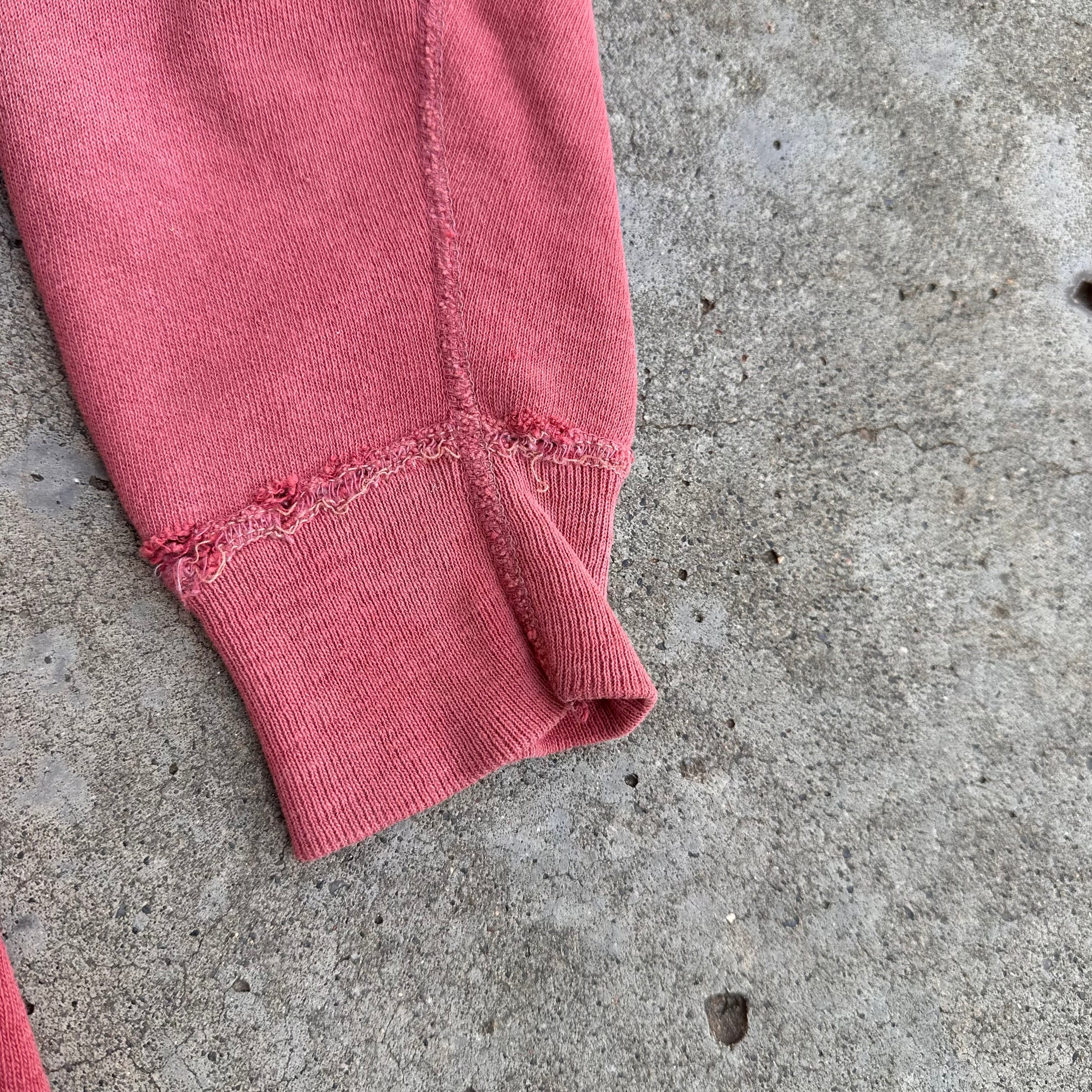 1950’s/60’s Faded Red Raglan Crewneck Sweatshirt 21” Chest