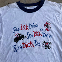 1980’s “Don’t be a Dick” Drunk-Driving Awareness Ringer T-Shirt Medium