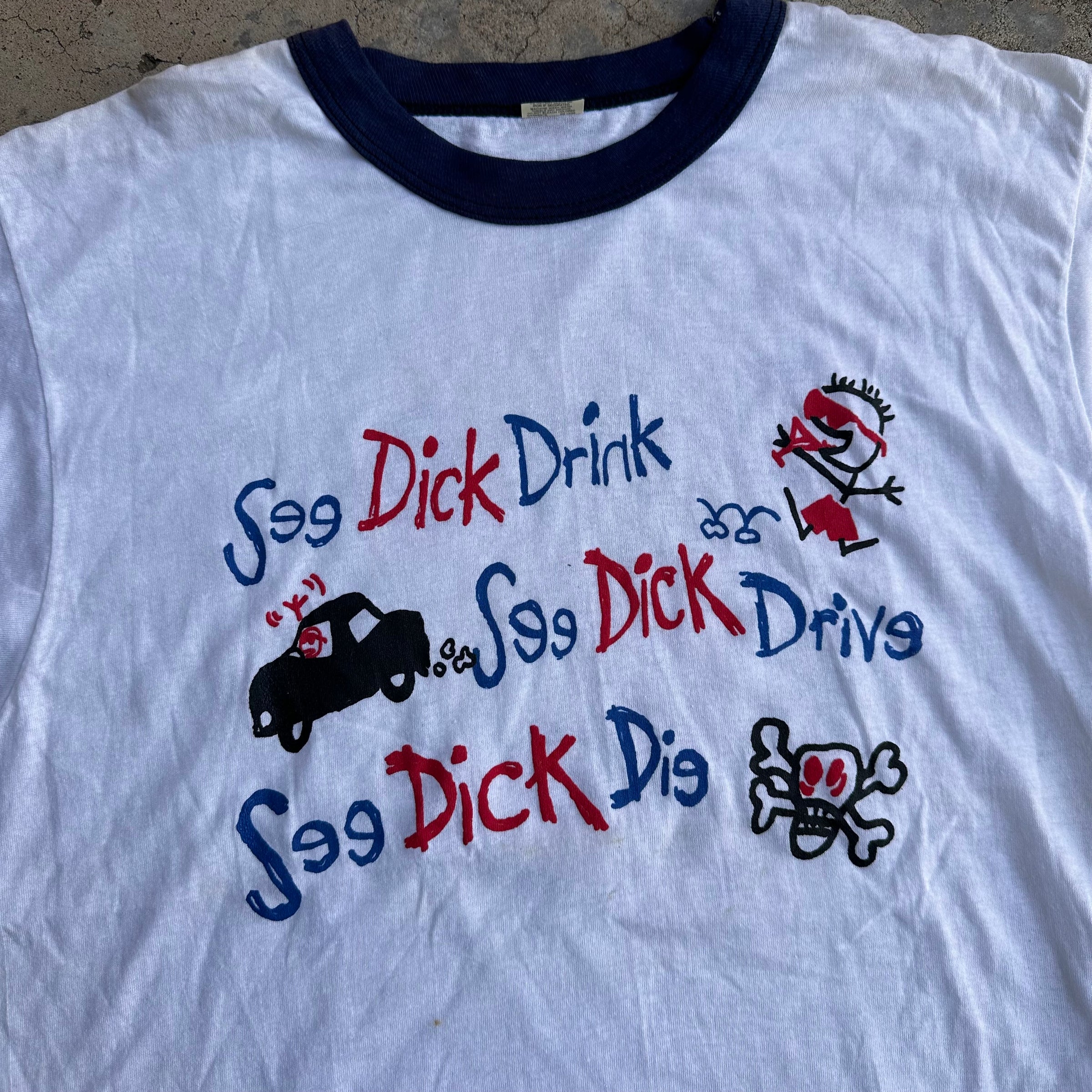 1980’s “Don’t be a Dick” Drunk-Driving Awareness Ringer T-Shirt Medium