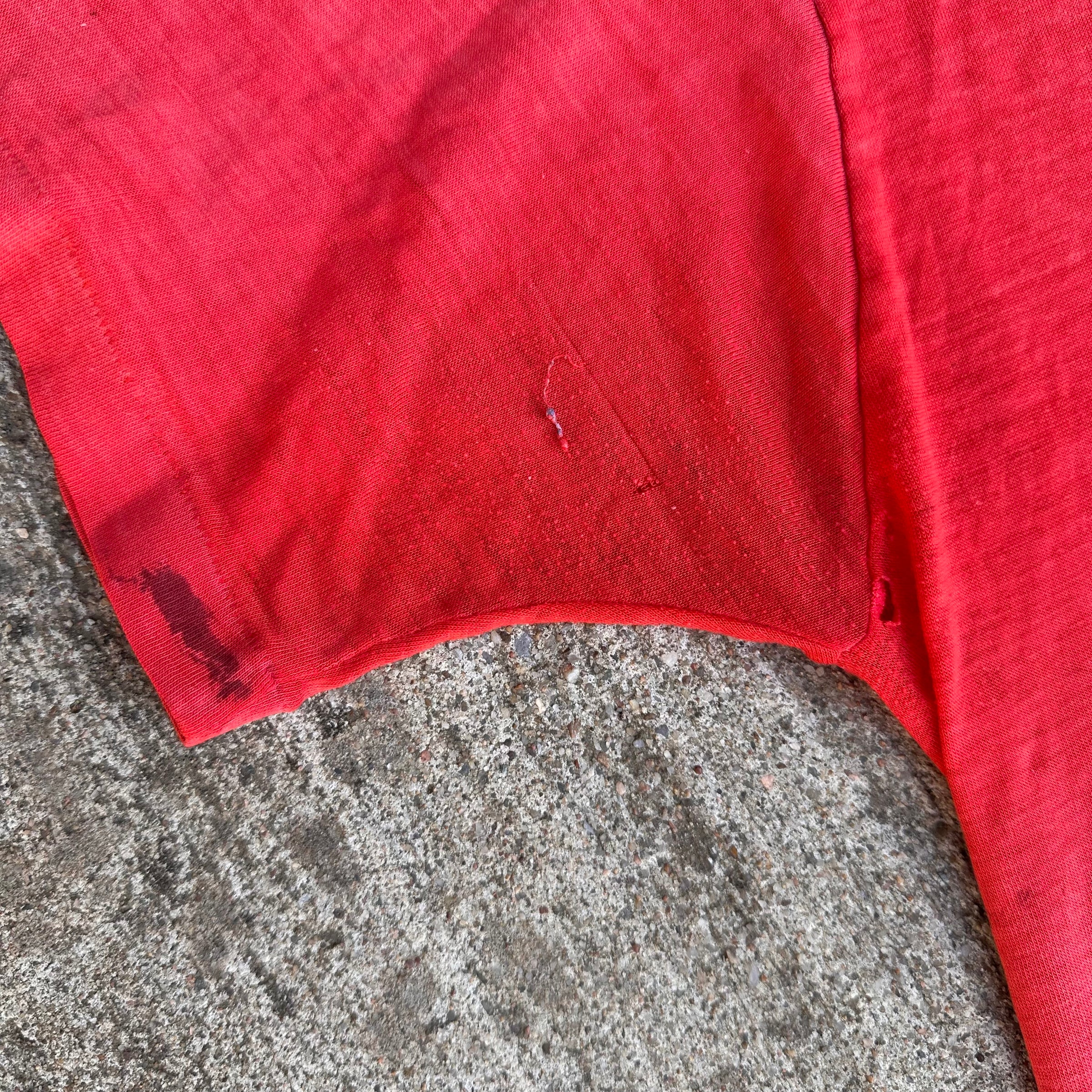 1980’s Thrashed Paper Thin Adidas T-Shirt Large