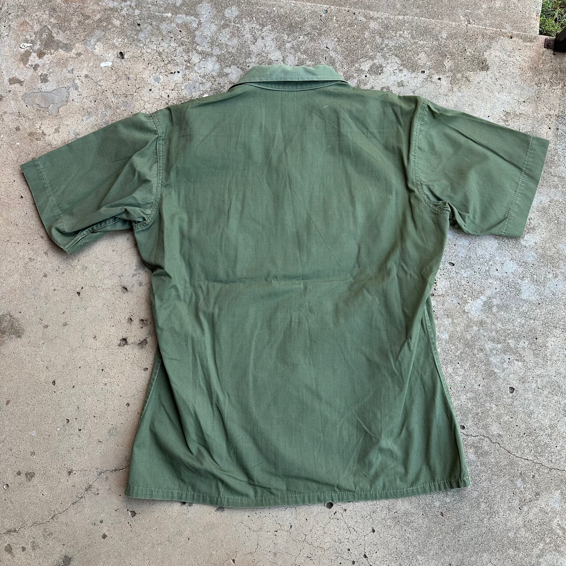 1960’s USAF Tailor Made Ripstop Fatigue Shirt 22.5” Chest