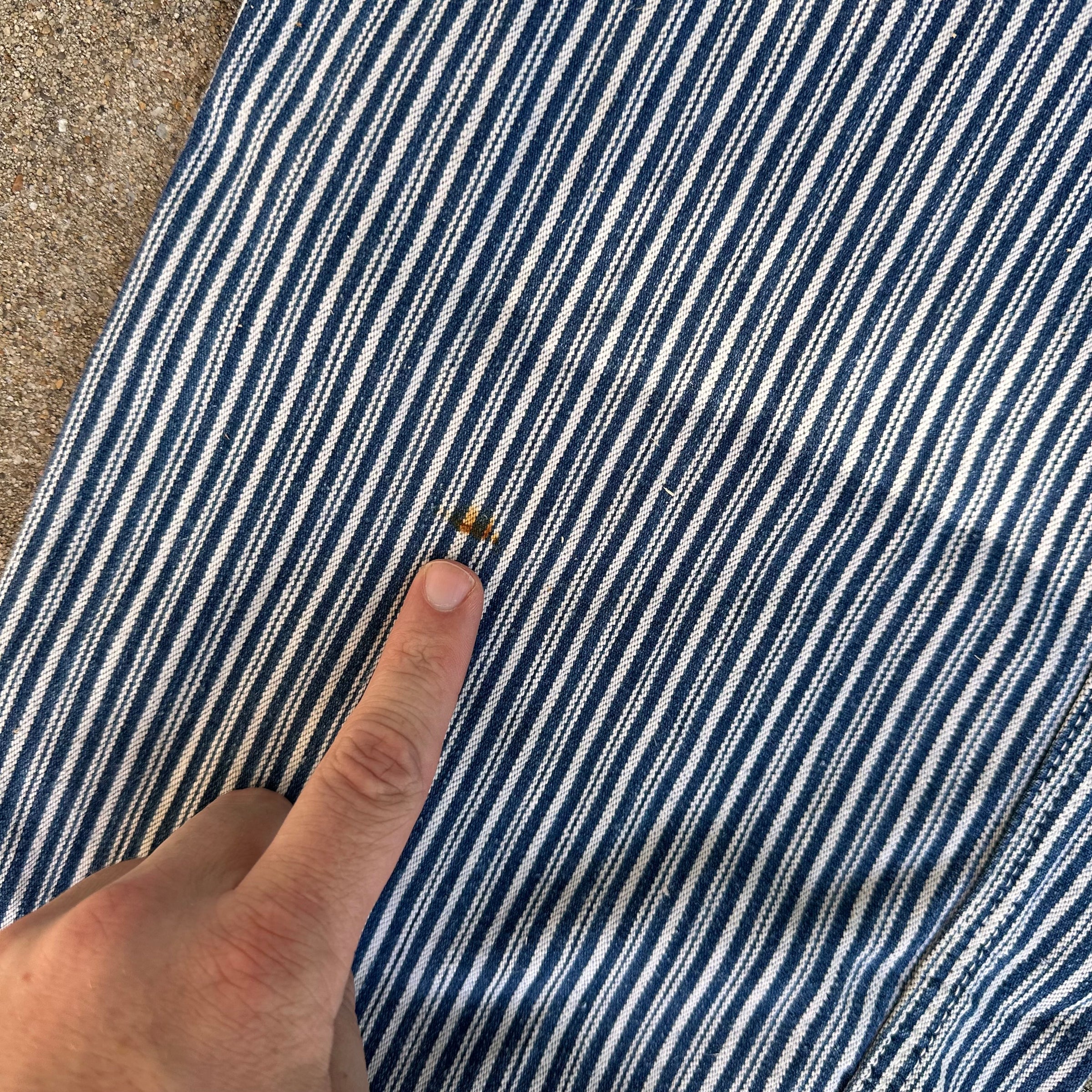 1950’s Anthony’s Buckhide Liberty Stripe Overalls 32” x 30”