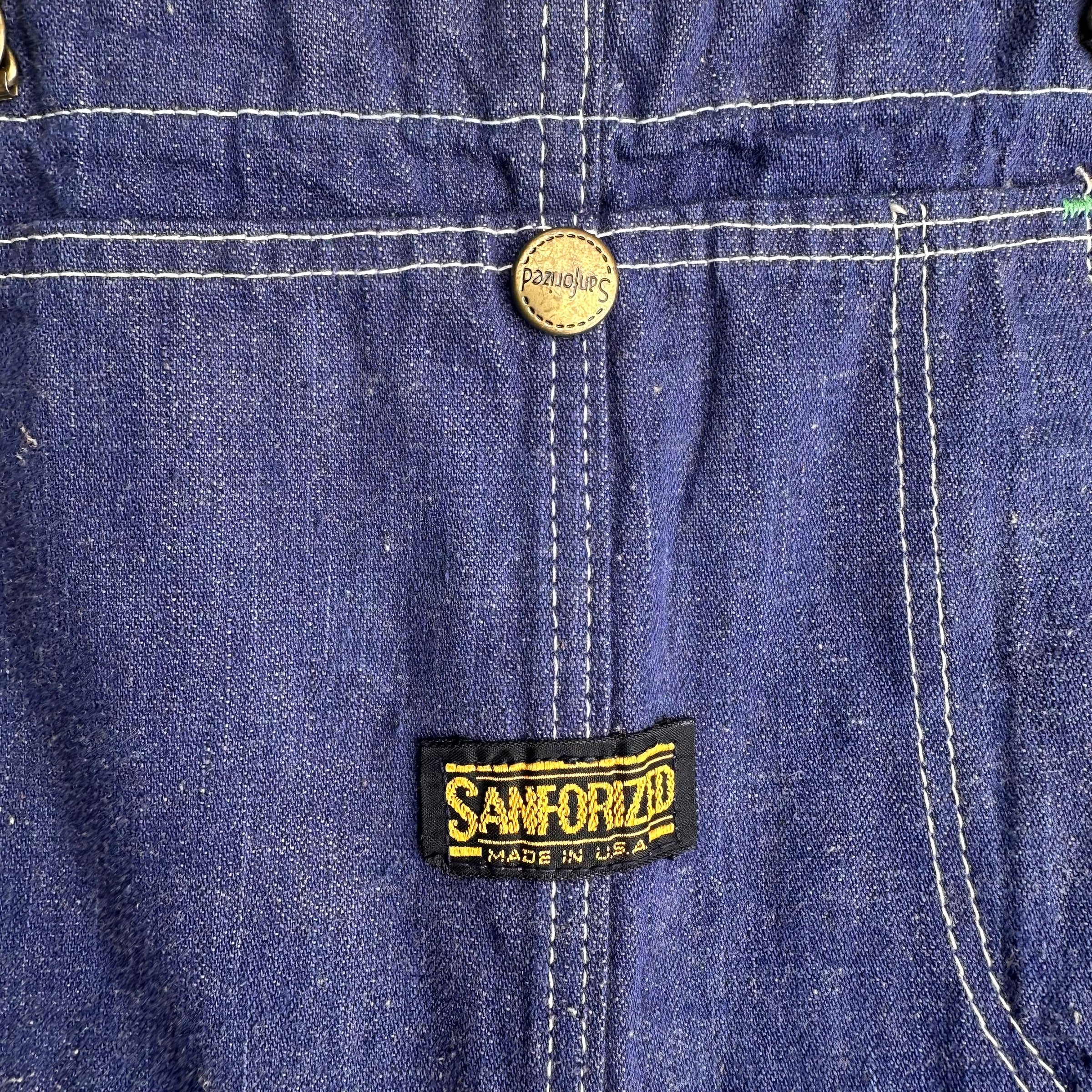 1950’s/60’s Mint Sanforized Denim Overalls 30” Waist
