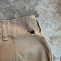 1940’s WWII USMC Khaki Chino Pants with Metal Buttons 31” Waist