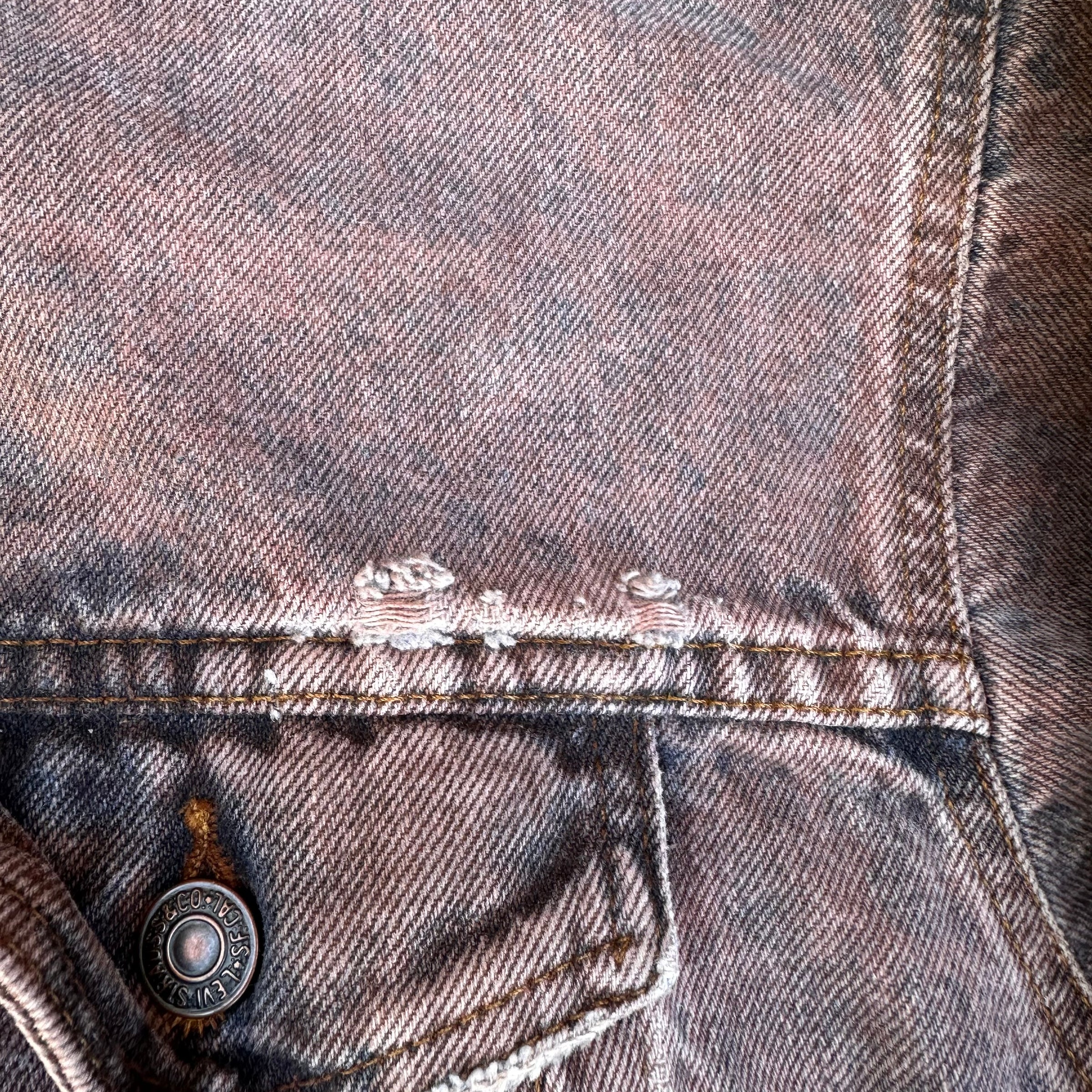 1980’s Overdyed Levi’s Denim Trucker Jacket 23” Chest