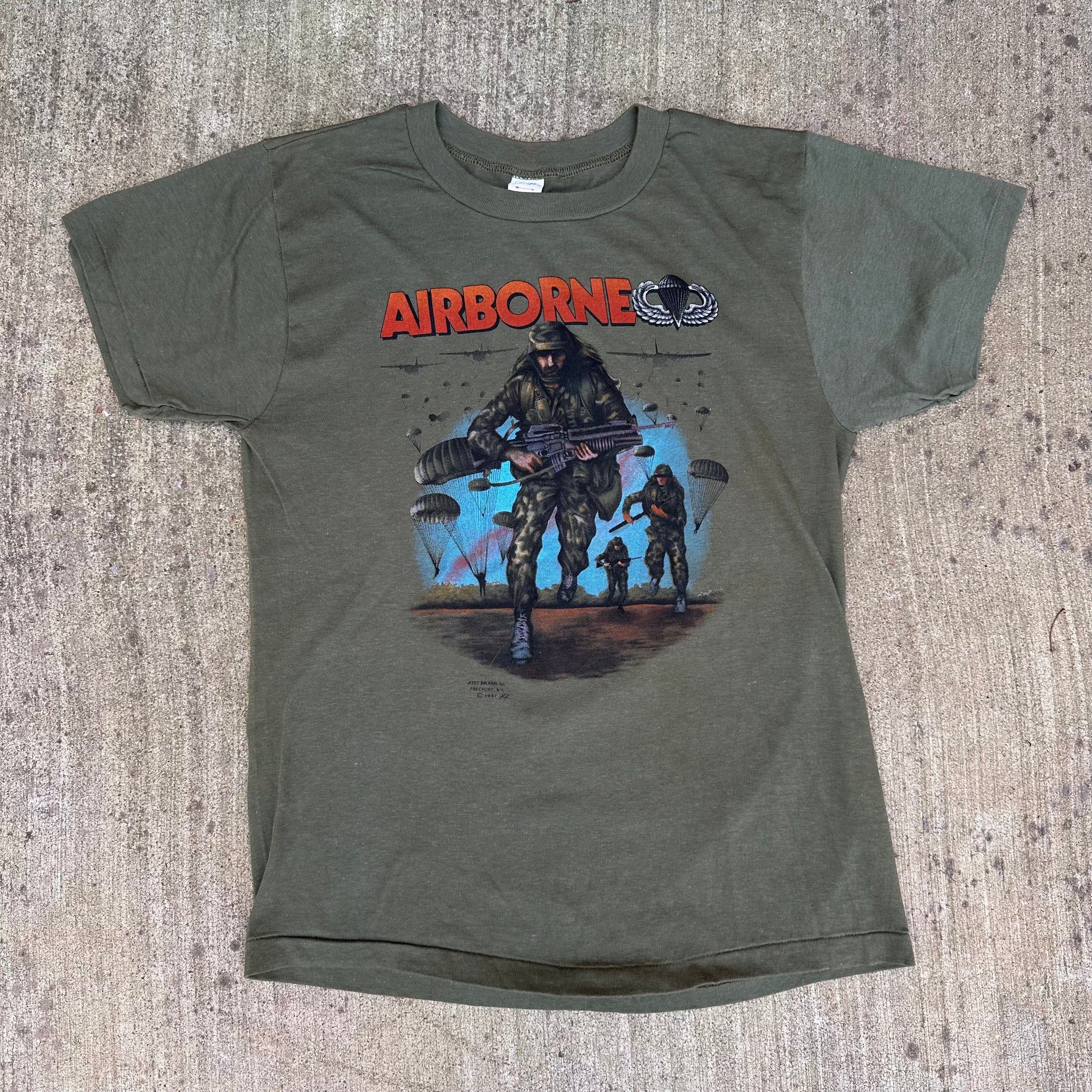1980’s Just Brass Airborne T-Shirt Medium