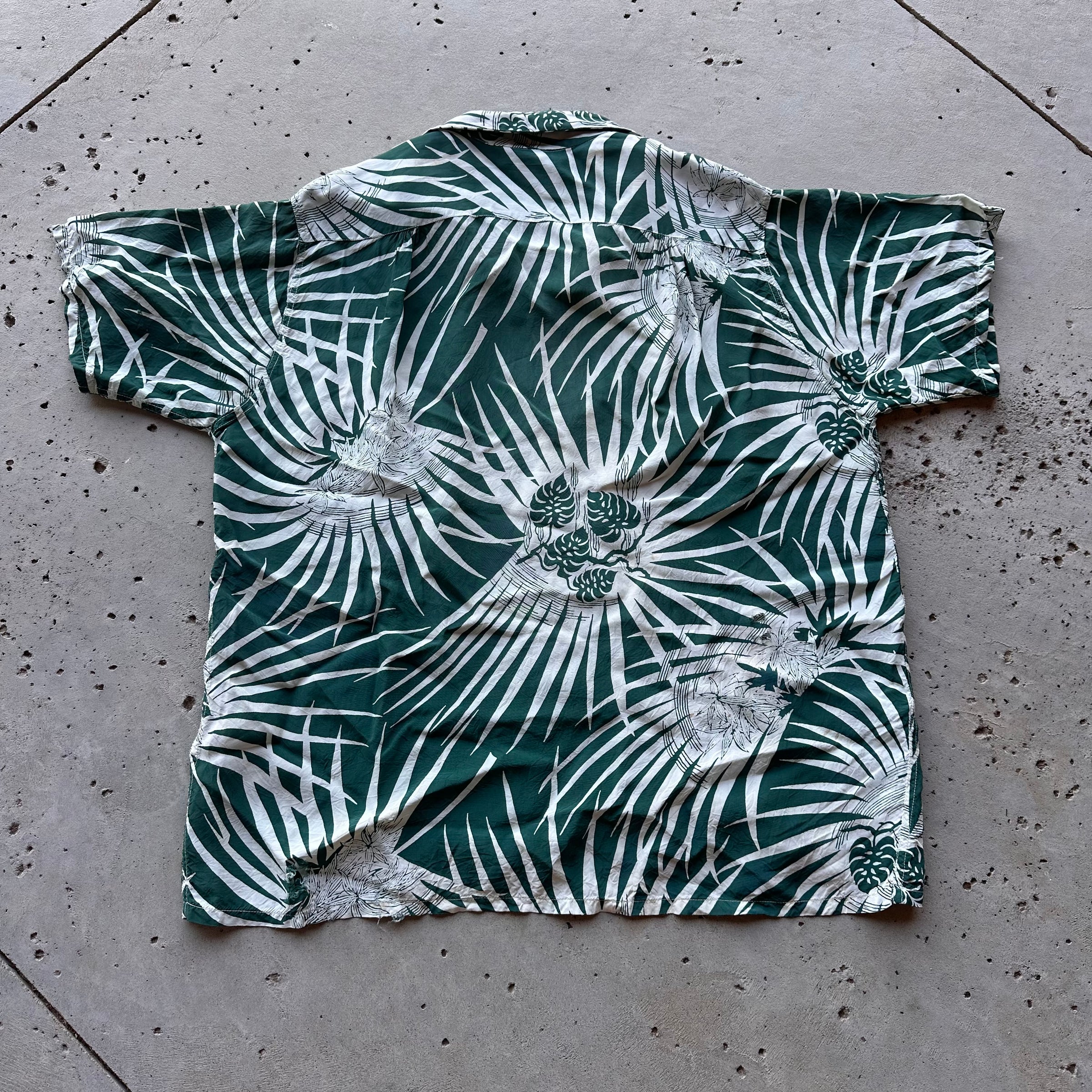 1940’s/50’s Penney’s TopFlight Rayon Hawaiian Shirt Medium